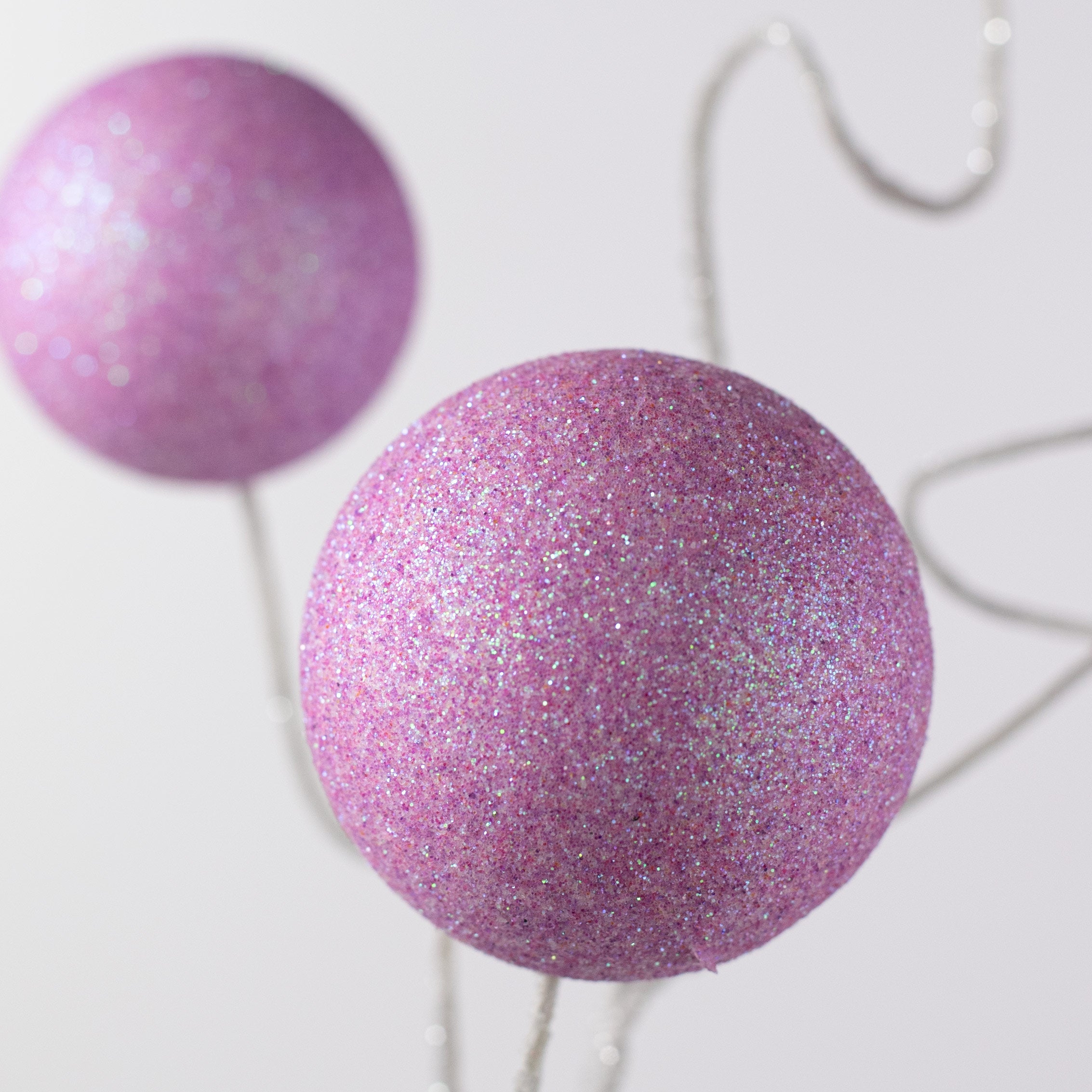 19" Glitter Ball Spray: Lavender Lifestyle Photo