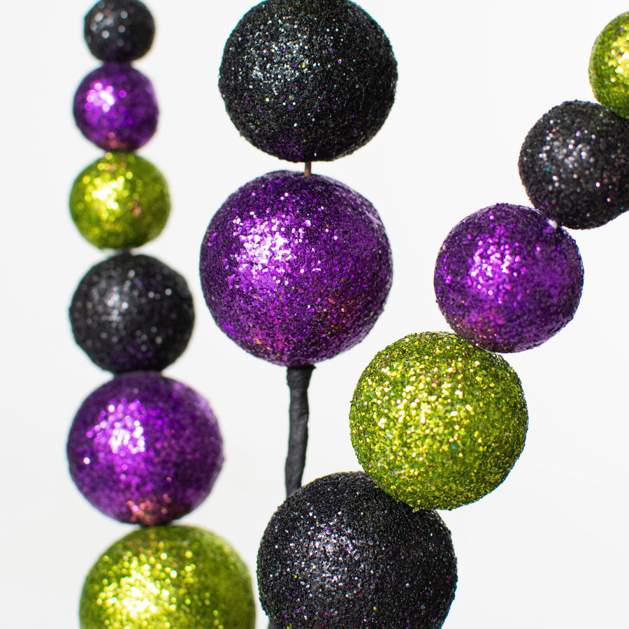 Glitter Ball Spray: Lime, Black & Purple (18") Lifestyle Photo