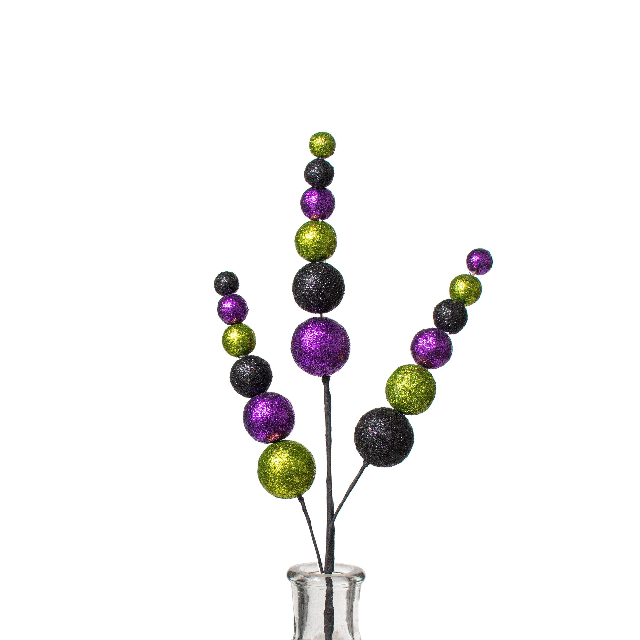 Glitter Ball Spray: Lime, Black & Purple (18") Item Number: XS5937MH