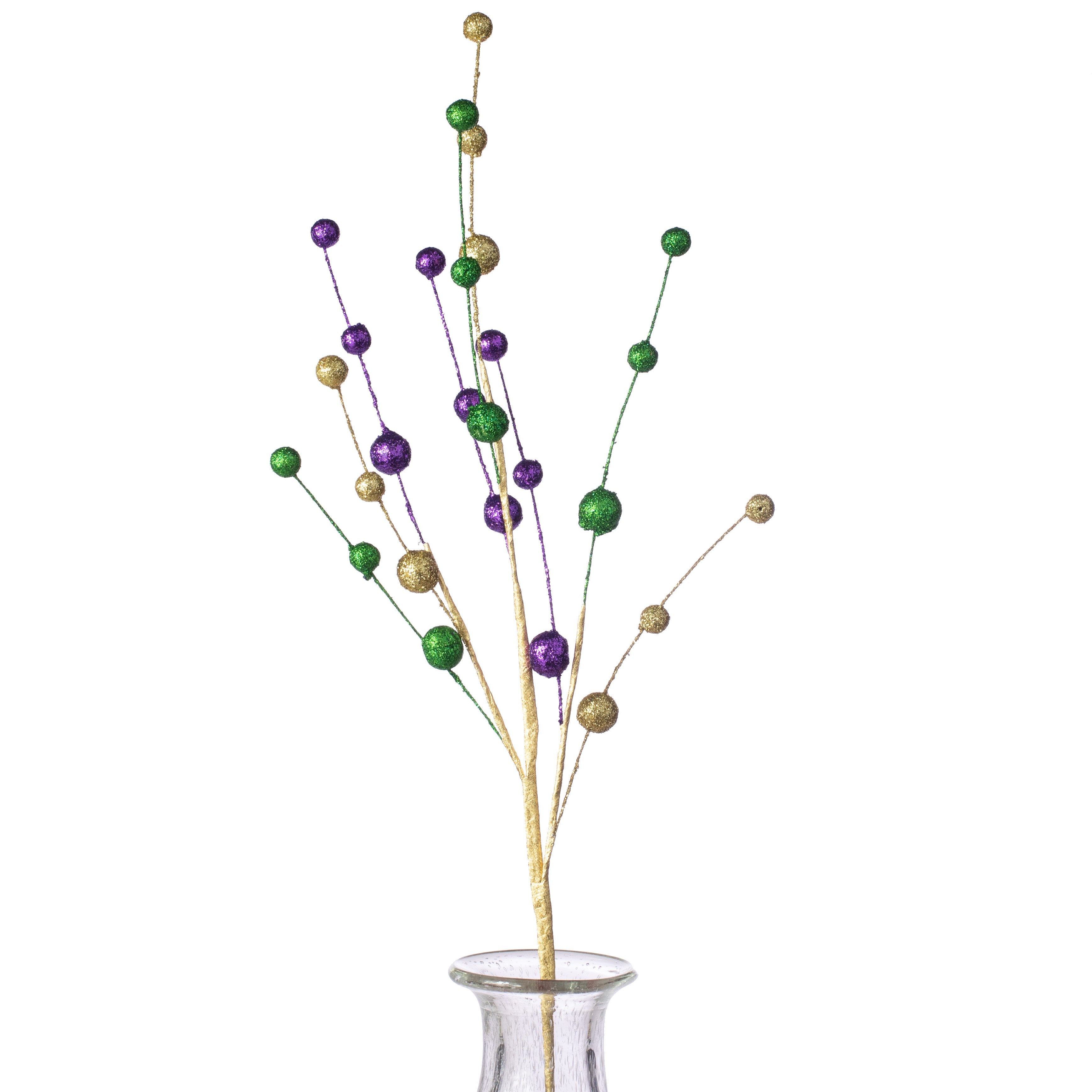 27" Glitter Ball Spray: Mardi Gras Item Number: HG3133