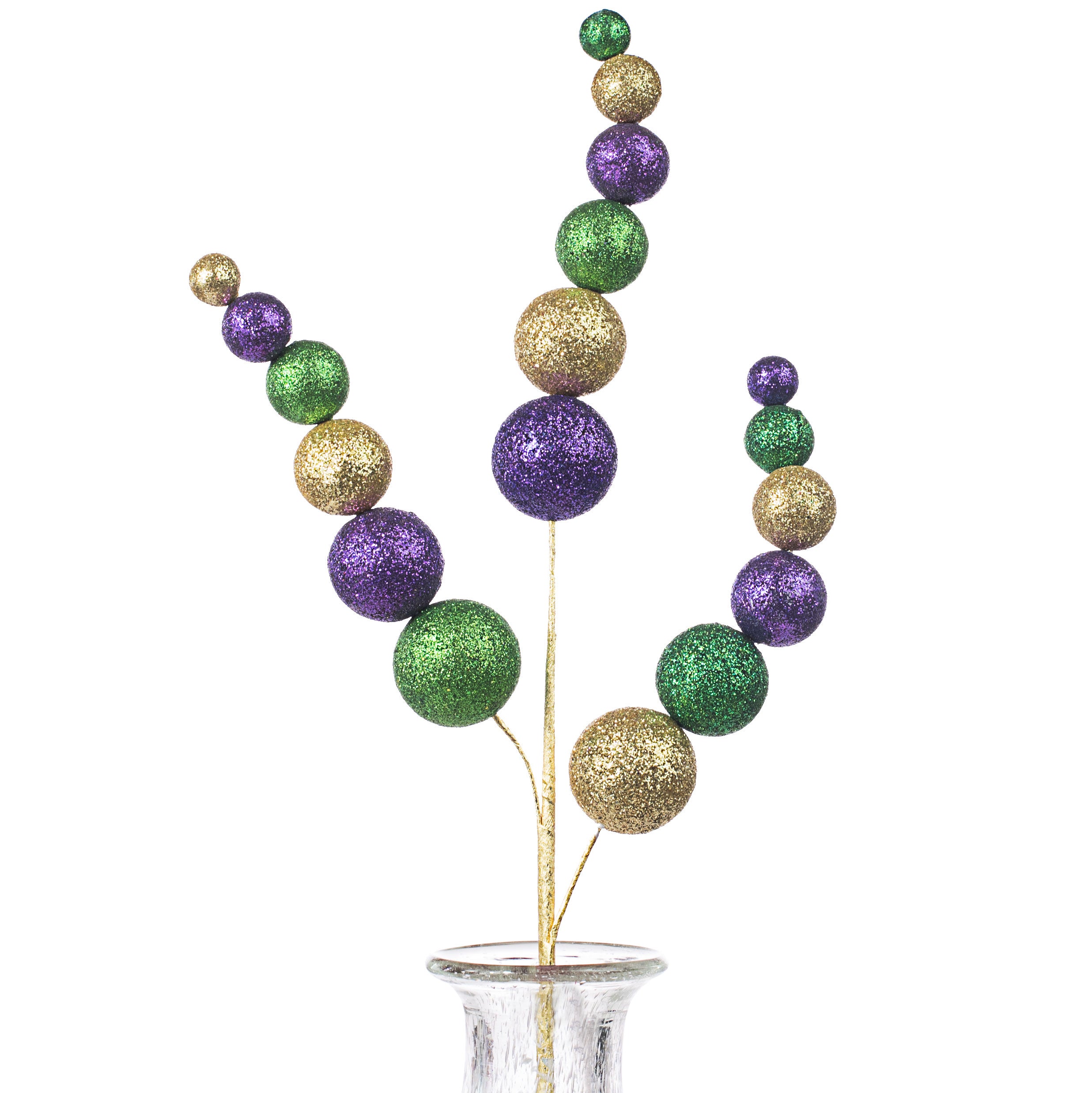 24" Glitter Ball Spray: Mardi Gras Item Number: HG3137