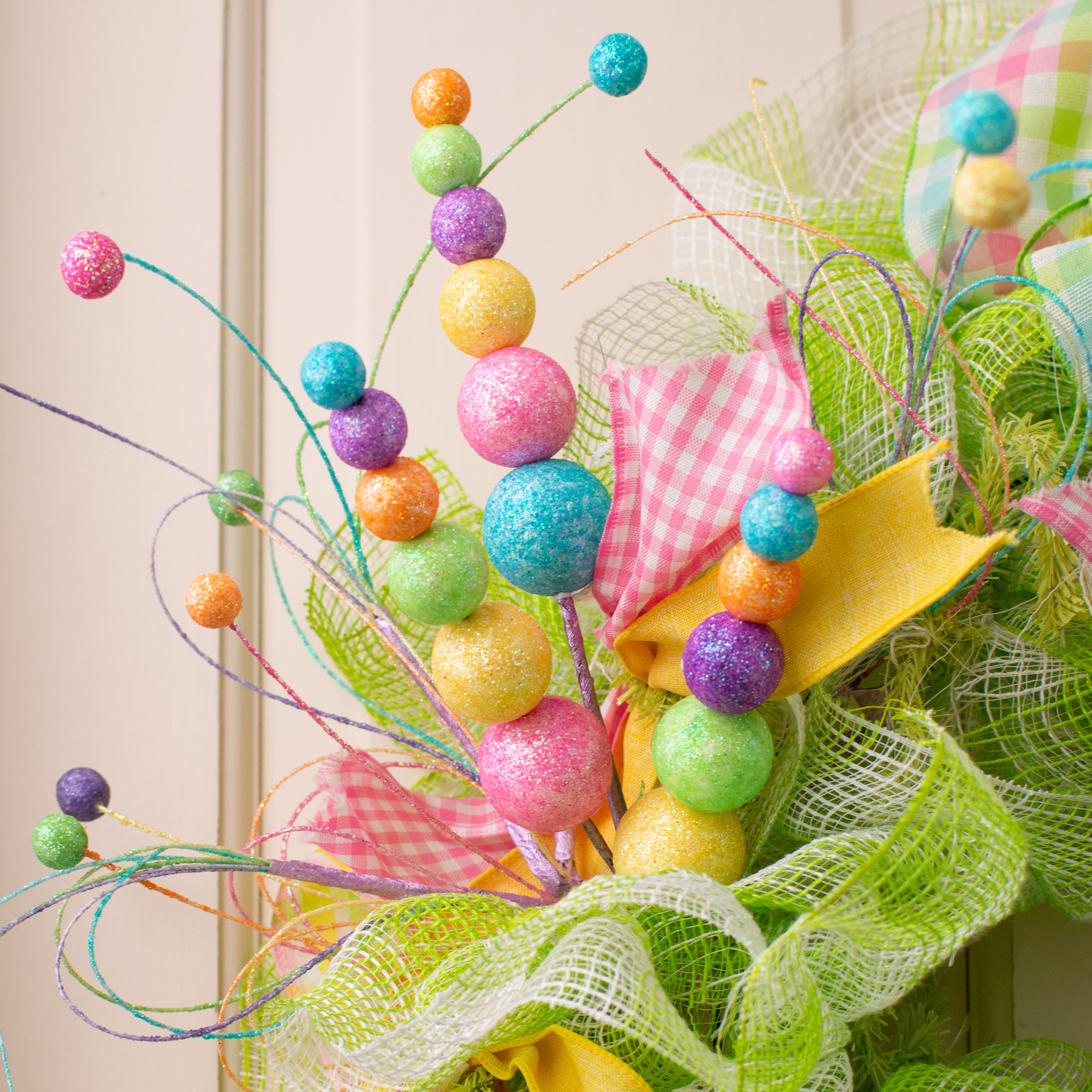 18" Glitter Ball Spray: Pastel Rainbow Lifestyle Photo
