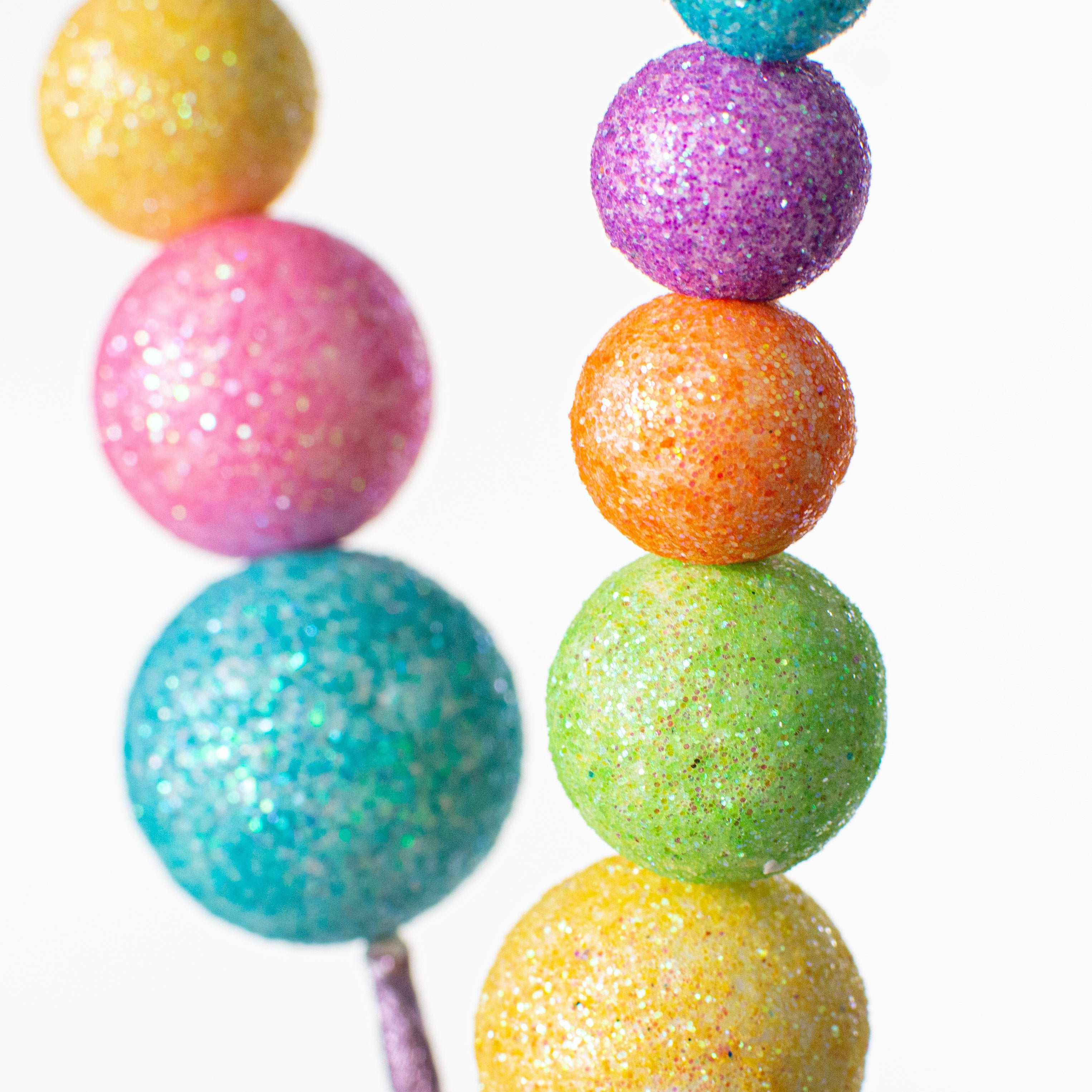 18" Glitter Ball Spray: Pastel Rainbow detail photo 3