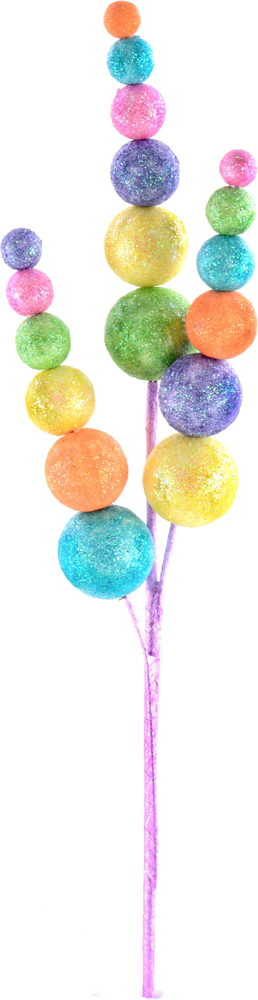 18" Glitter Ball Spray: Pastel Rainbow detail photo 4