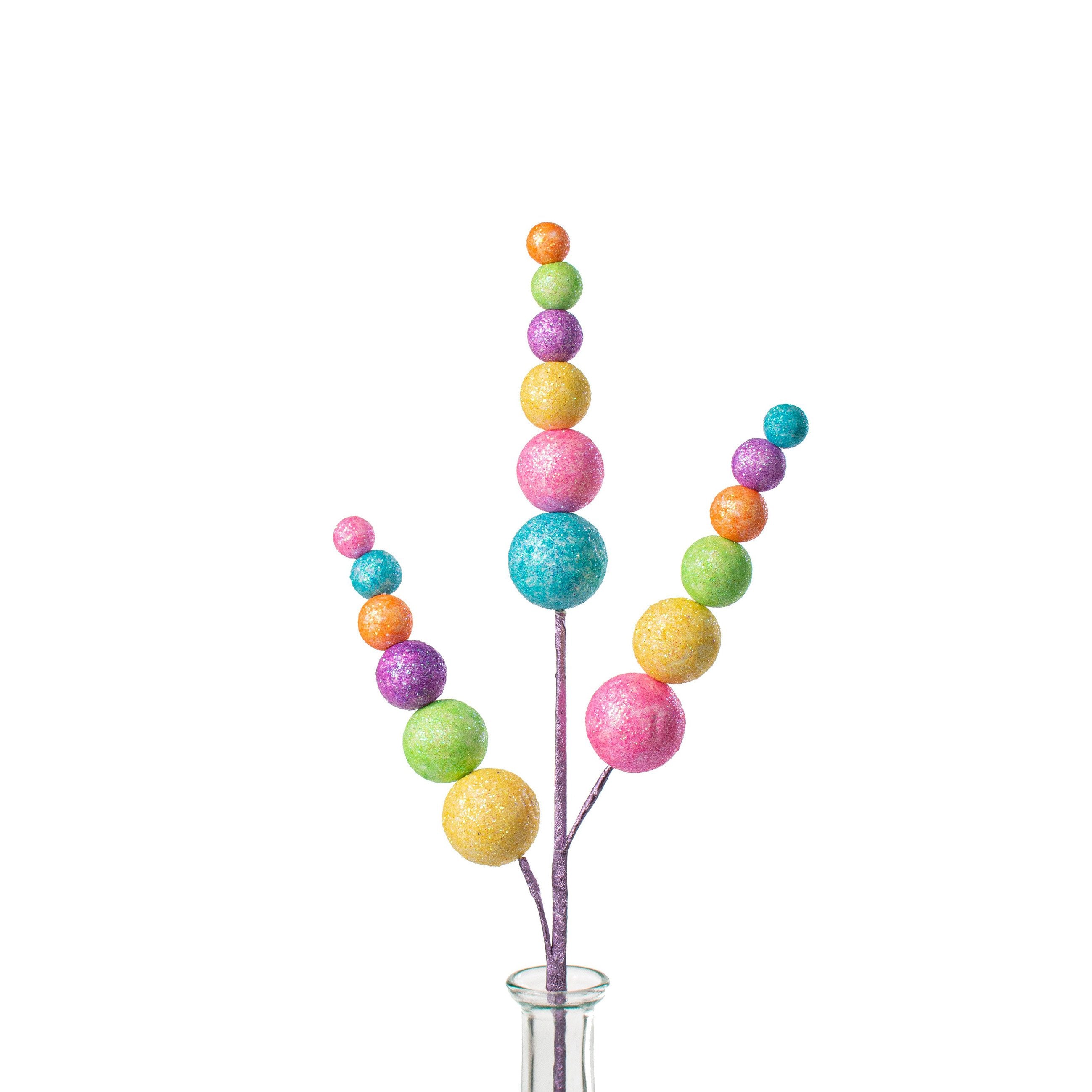 18" Glitter Ball Spray: Pastel Rainbow Item Number: XS59382C