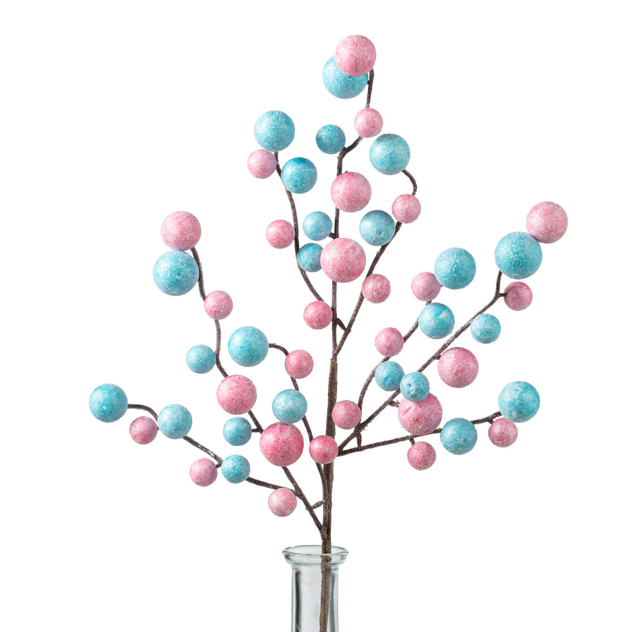 17" Glitter Ball Spray: Pink & Turquoise Item Number: MN0285EW