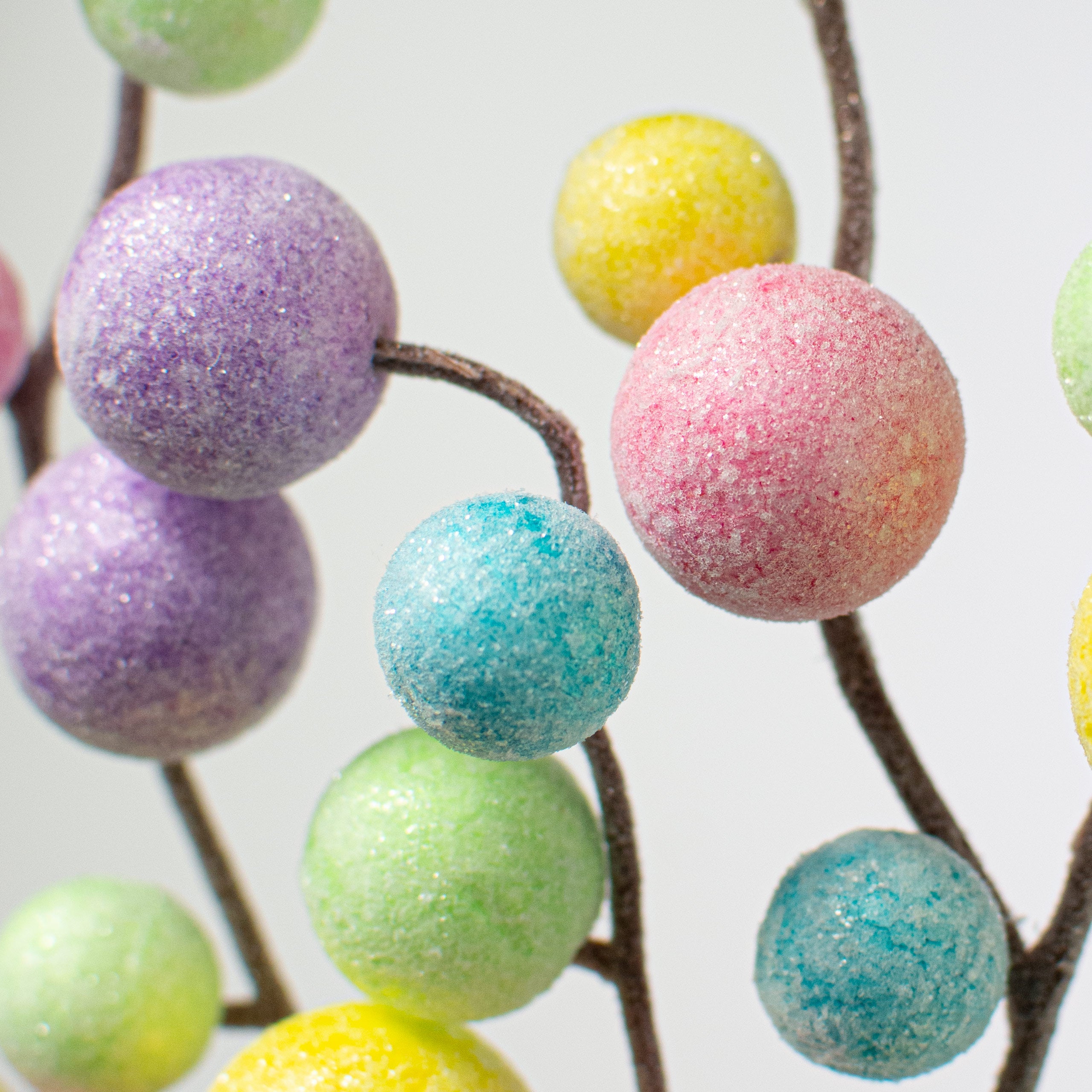 17" Glitter Ball Spray: Pink, Yellow, Light Green, Lavender, Turquoise Lifestyle Photo