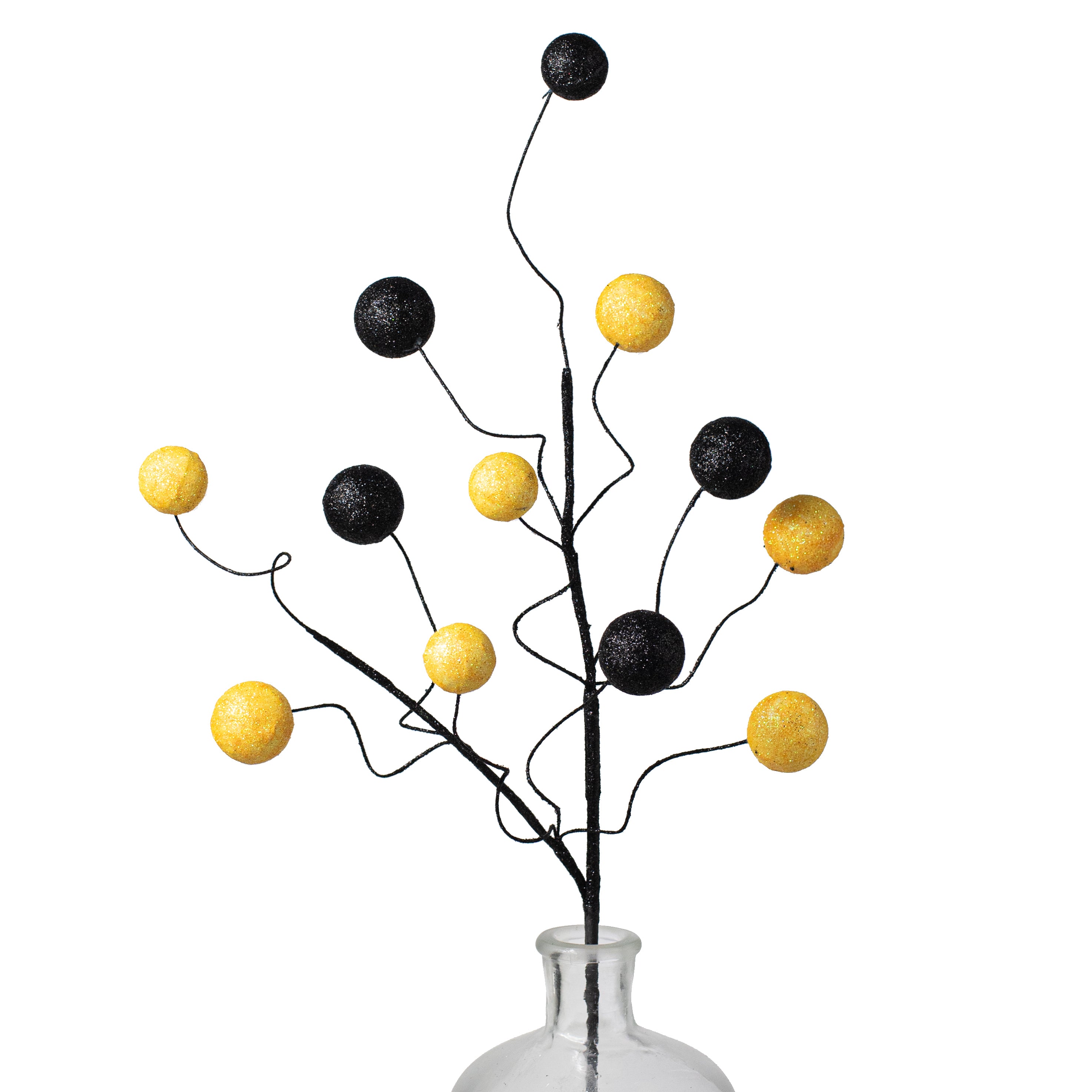 24" Glitter Ball Spray: Yellow & Black Item Number: 63491YWBK