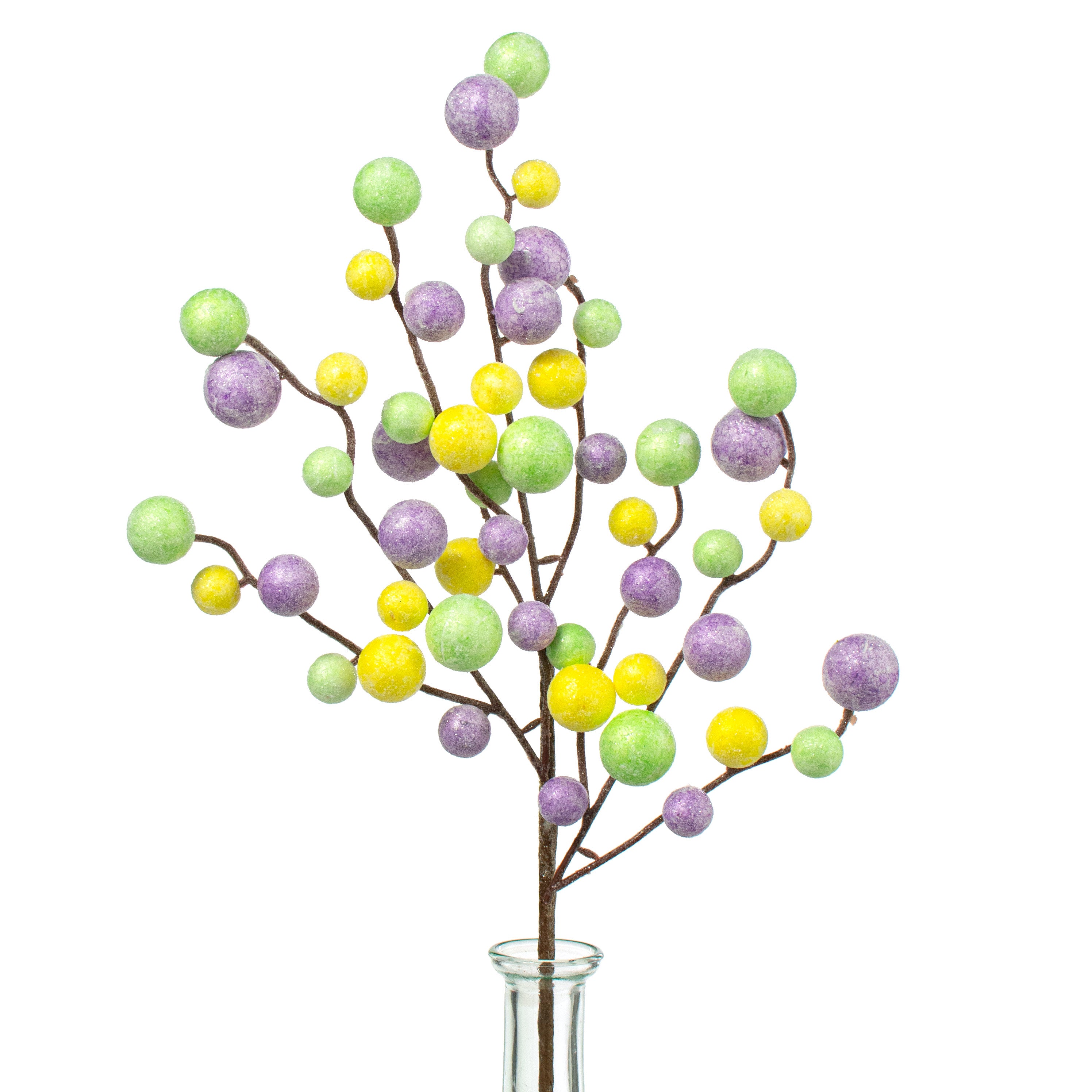 17" Glitter Ball Spray: Yellow, Light Green, Lavender Item Number: MN0285FJ