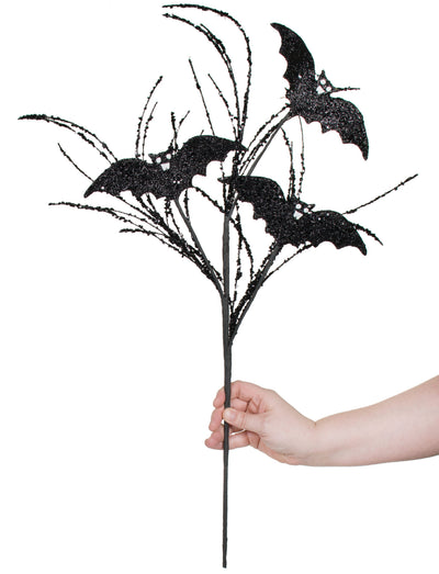 31" Glitter Bat Spray: Black & White Lifestyle Photo