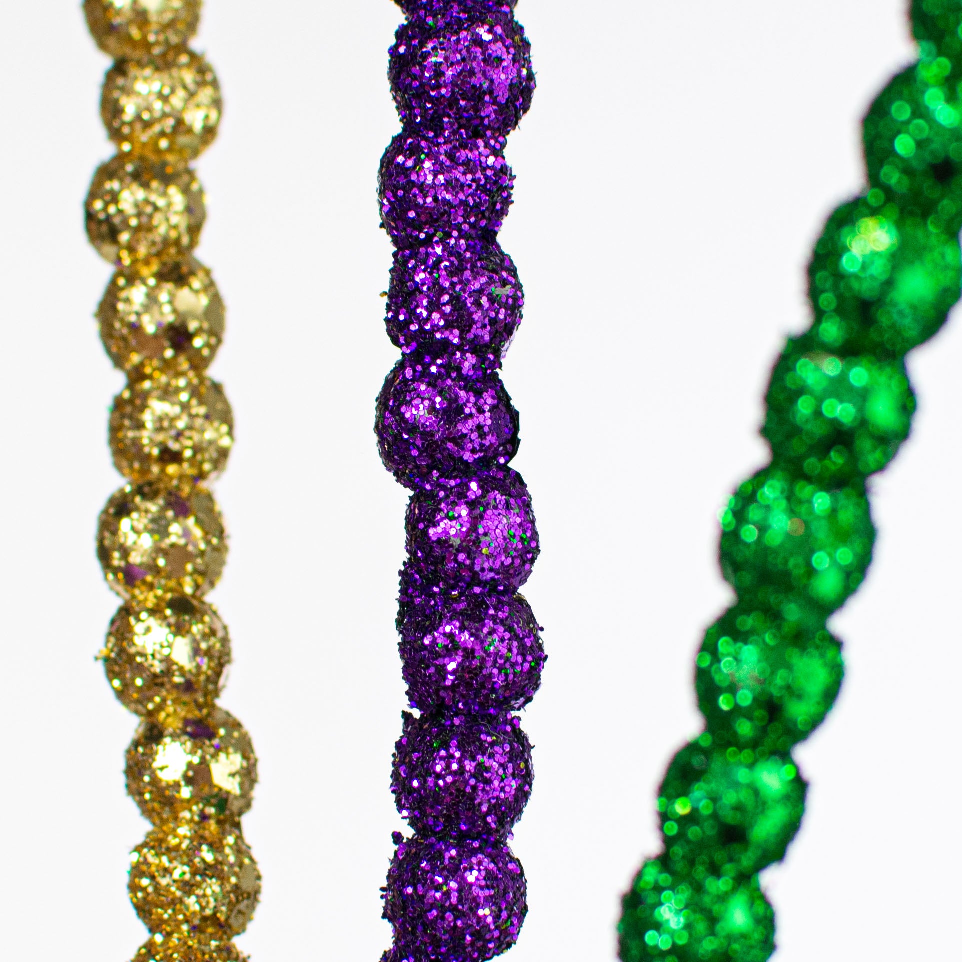26" Glitter Bead Leaf Spray: Mardi Gras Lifestyle Photo