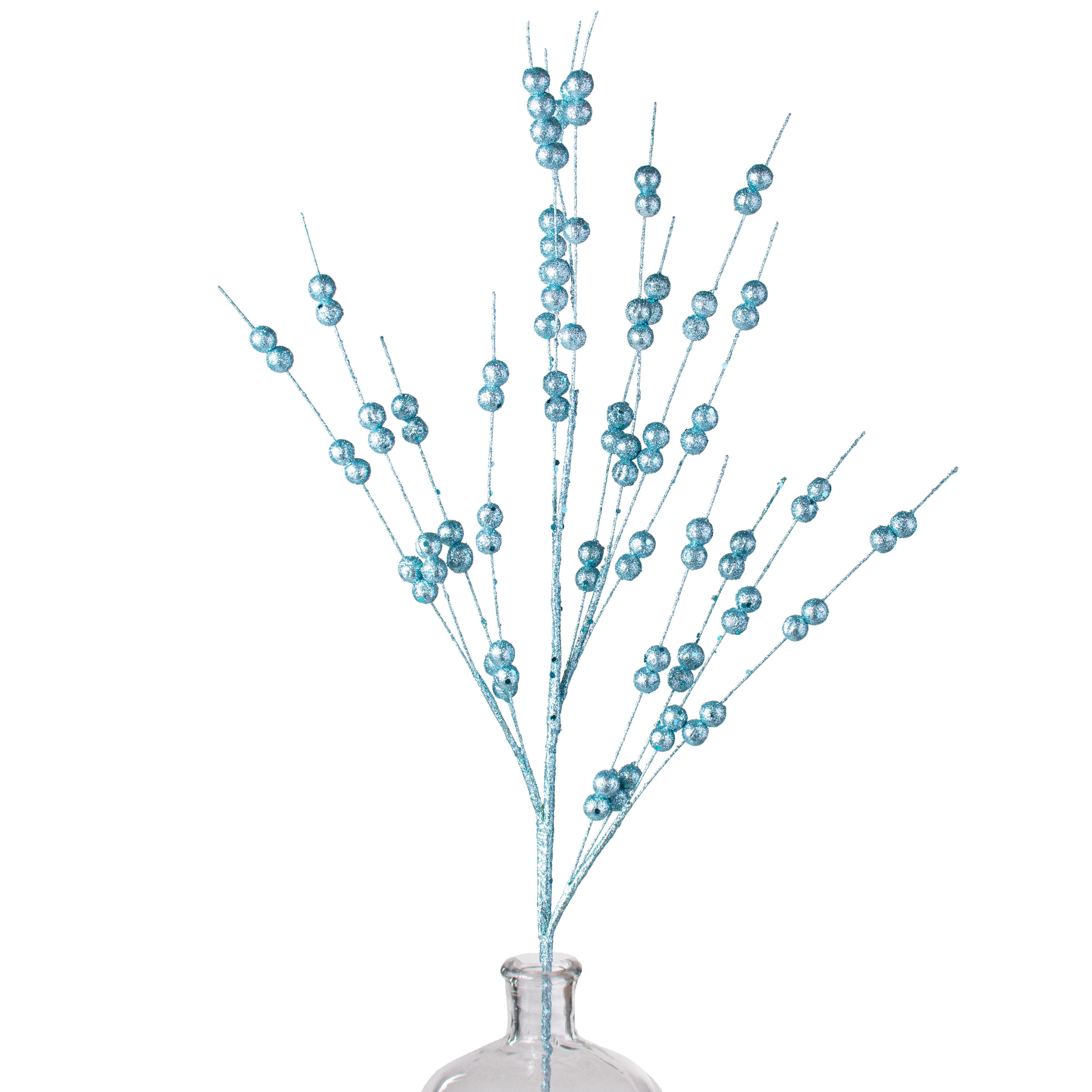 33" Glitter Berry Spray: Blue Item Number: 133152