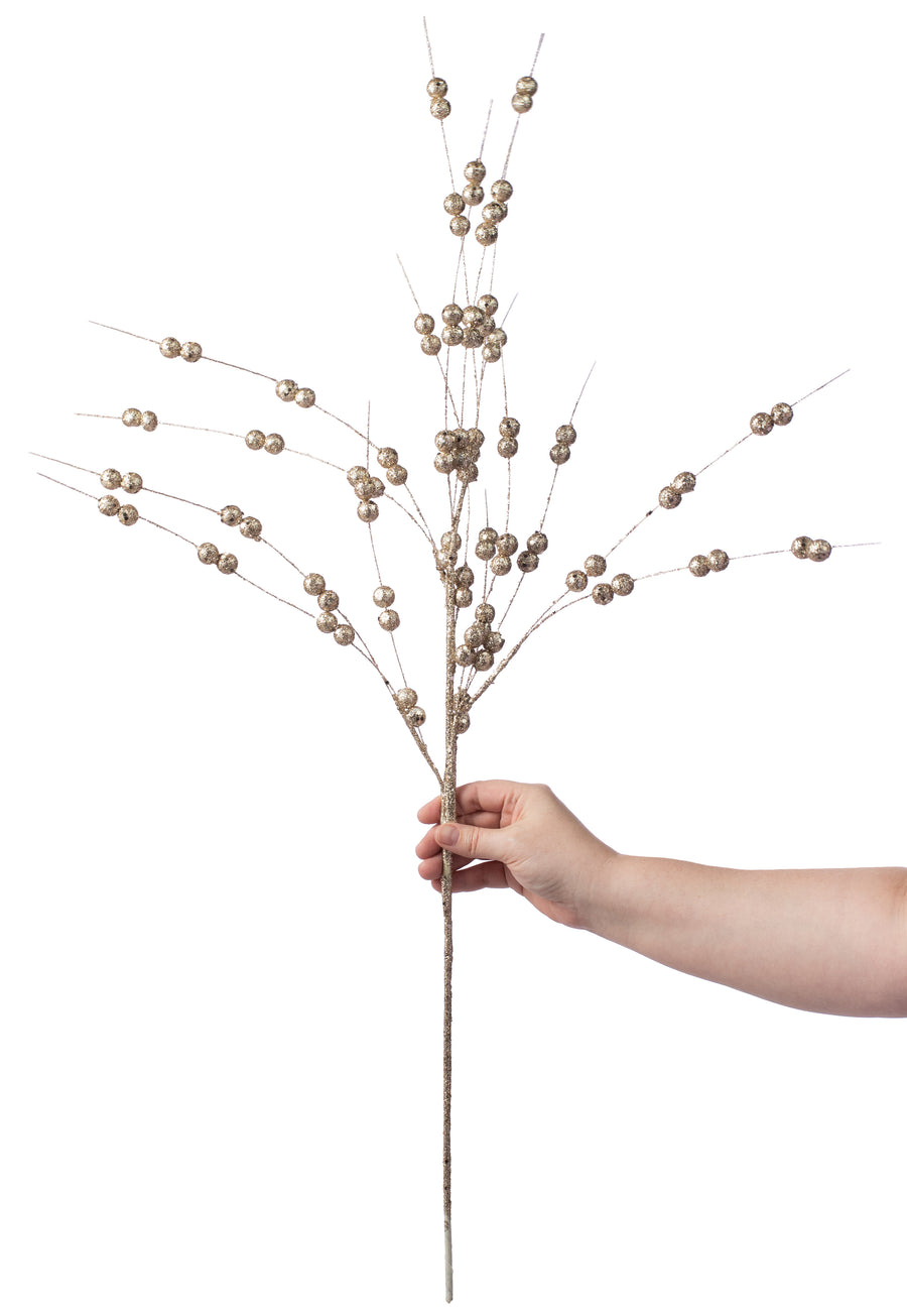 33" Glitter Berry Spray: Platinum Lifestyle Photo