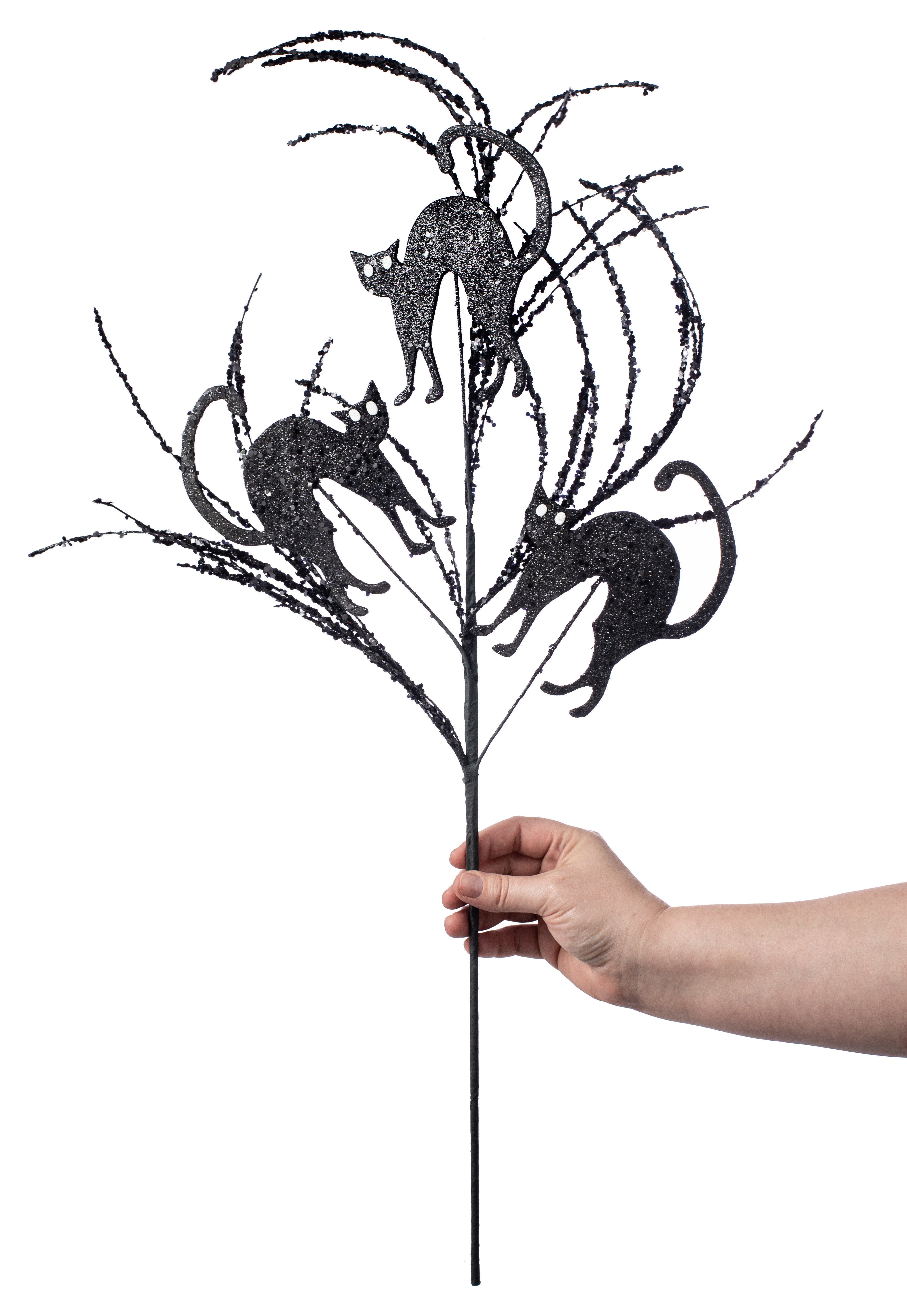 32" Glitter Black Cats Spray Lifestyle Photo