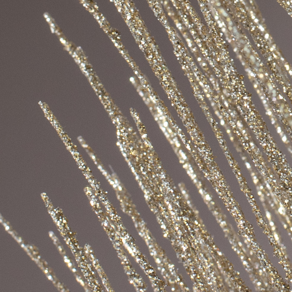 46" Glitter Bottle Brush Spray: Platinum Lifestyle Photo