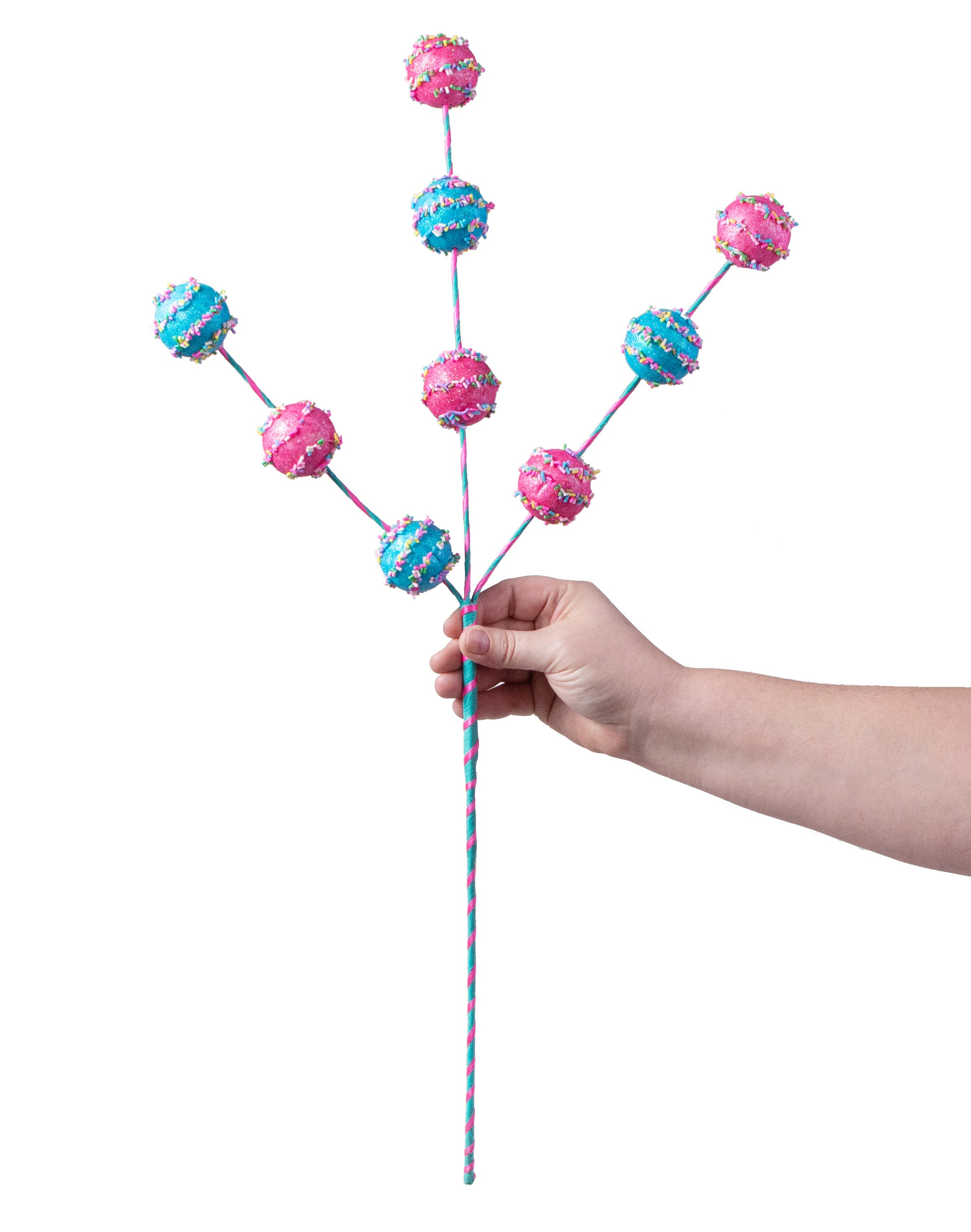 27" Glitter Cake Pop Sprinkle Spray: Pink & Blue detail photo 3