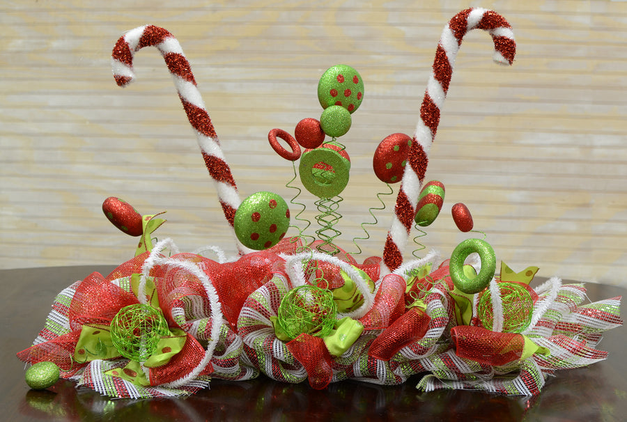 18" Glitter Candy Cane Decoration Lifestyle Photo