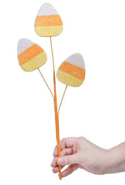 16" Glitter Candy Corn Pick Lifestyle Photo