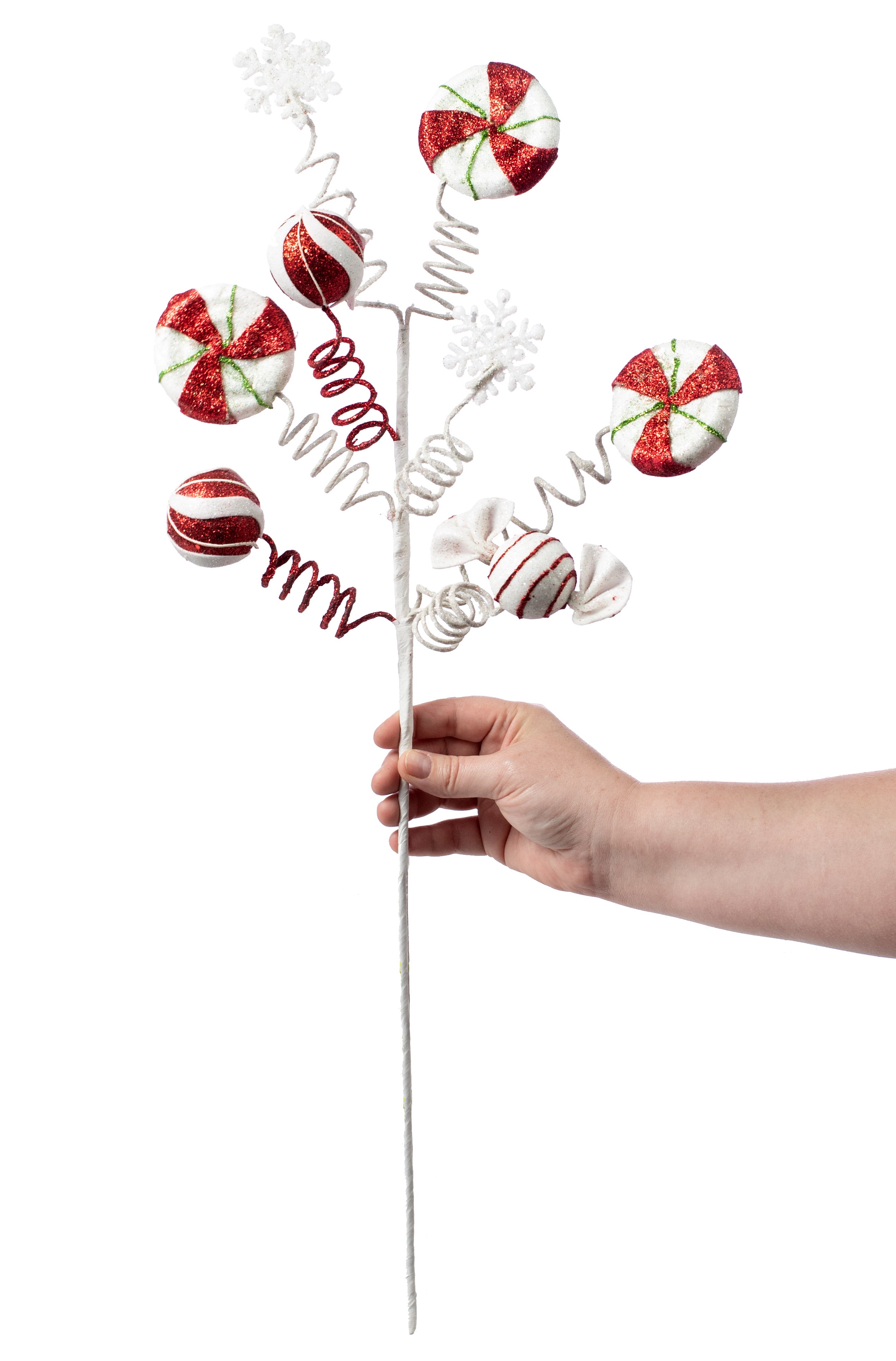27" Glitter Candy Snowflake Spray Lifestyle Photo