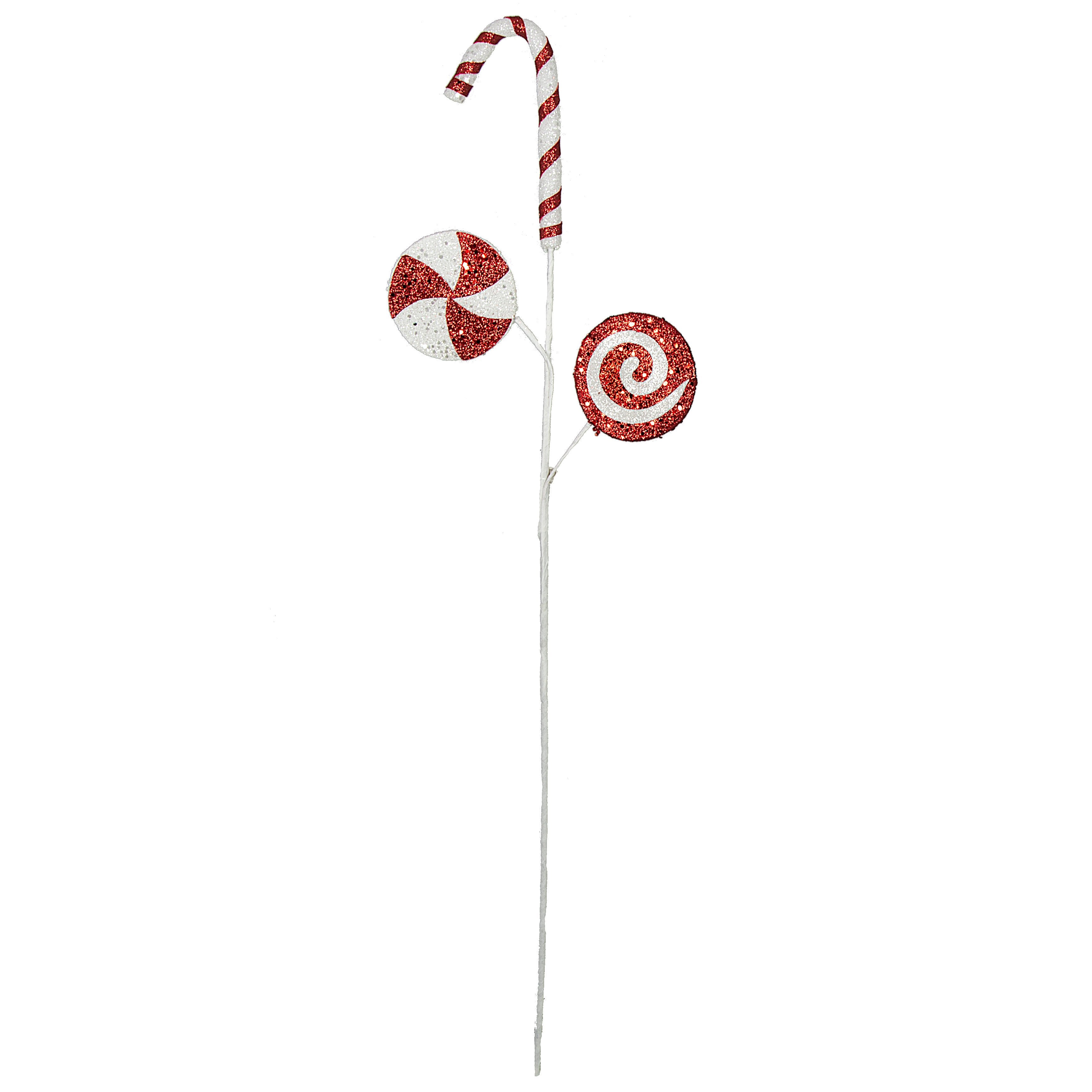 30" Glitter Candy Spray: Red & White detail photo 4