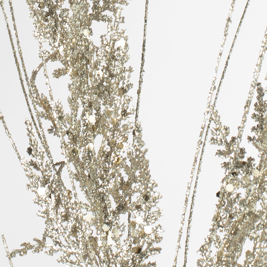 31" Glitter Cedar Grass Spray: Platinum Lifestyle Photo