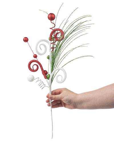 18" Glitter Curly Ball Pick: Christmas Lifestyle Photo