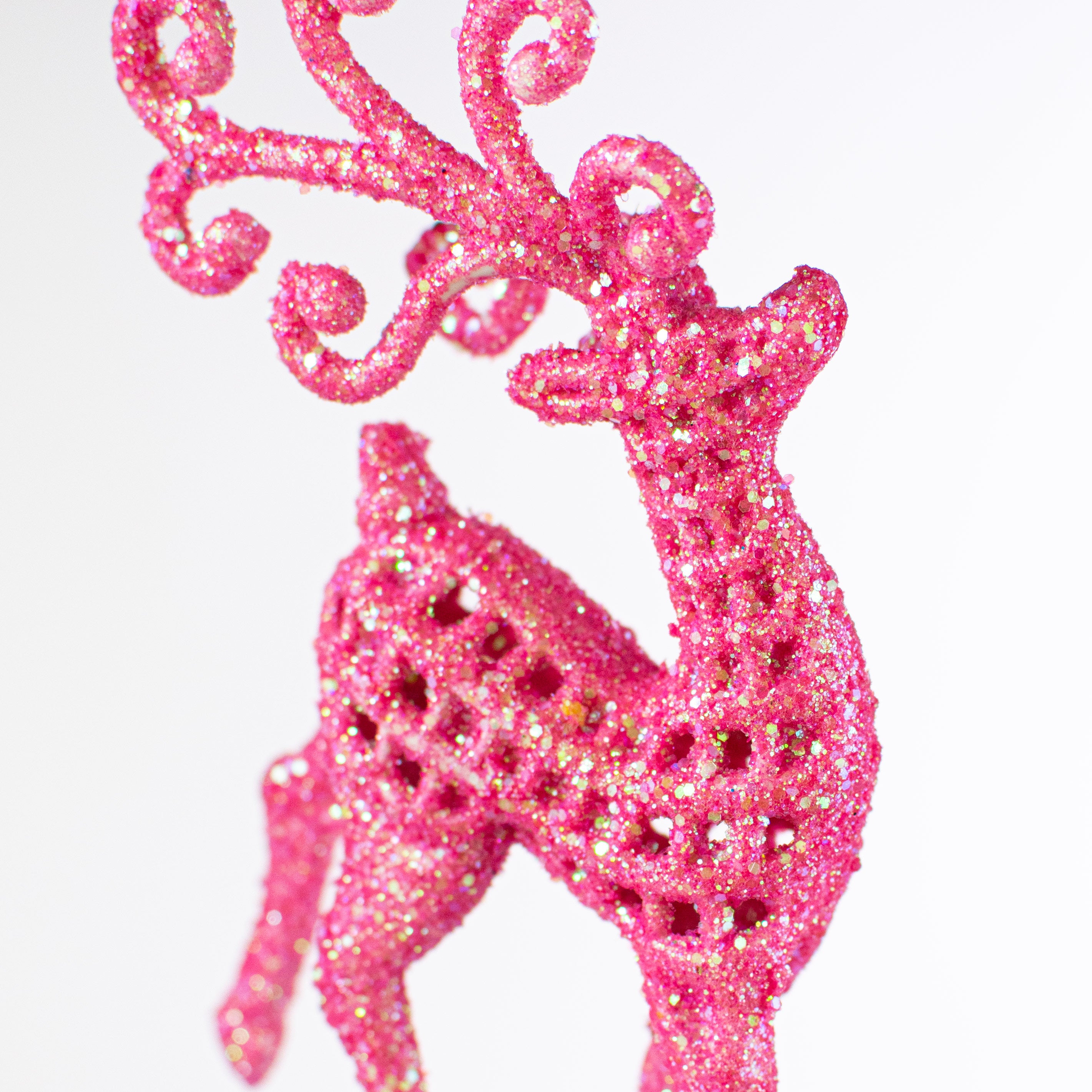 21" Glitter Deer Spray: Pink Lifestyle Photo