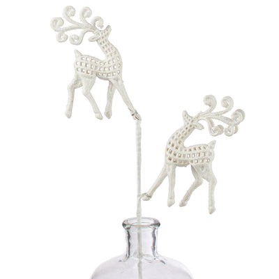 21" Glitter Deer Spray: White Item Number: 85762WT