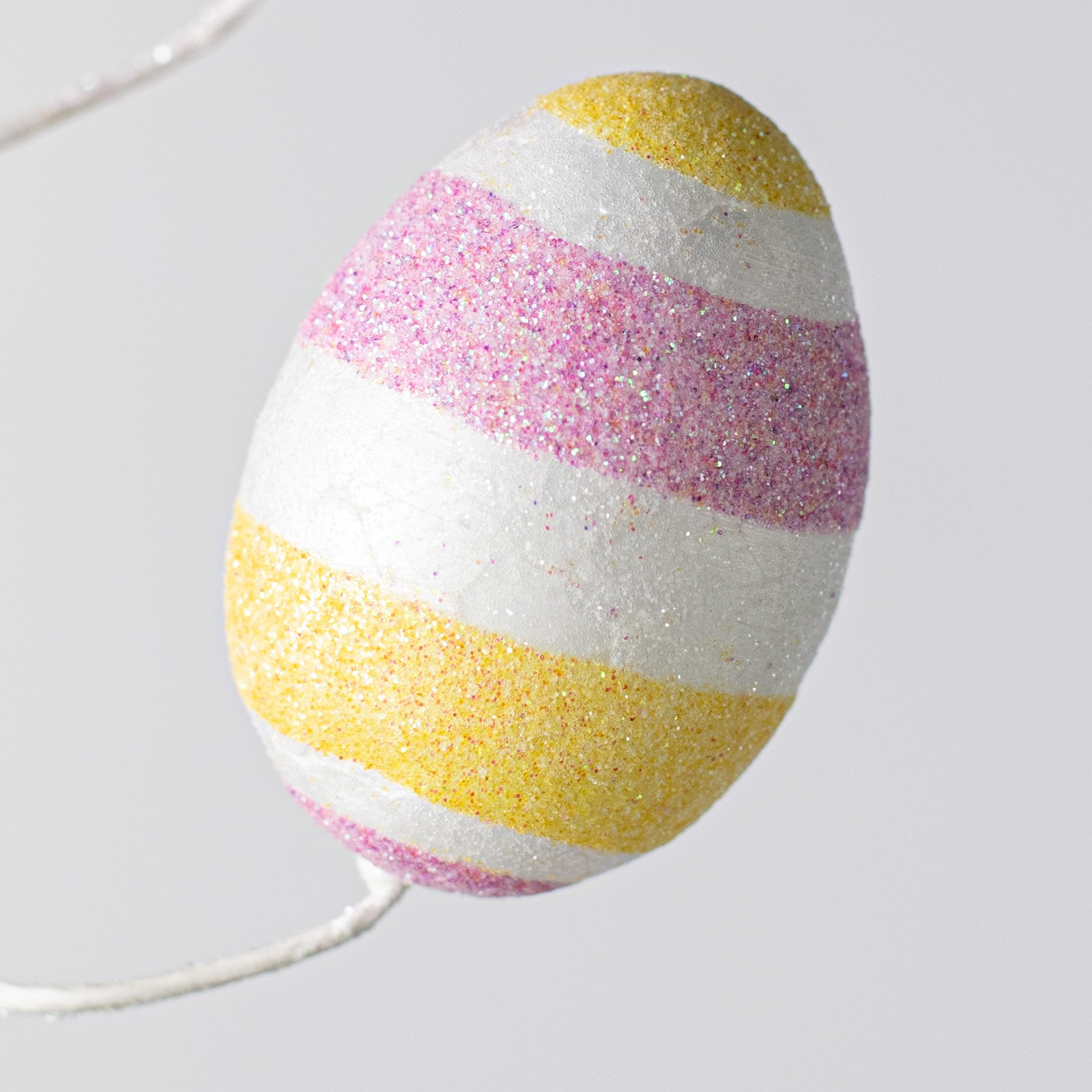 19" Glitter Easter Egg Spray: Lavender & Yellow Lifestyle Photo