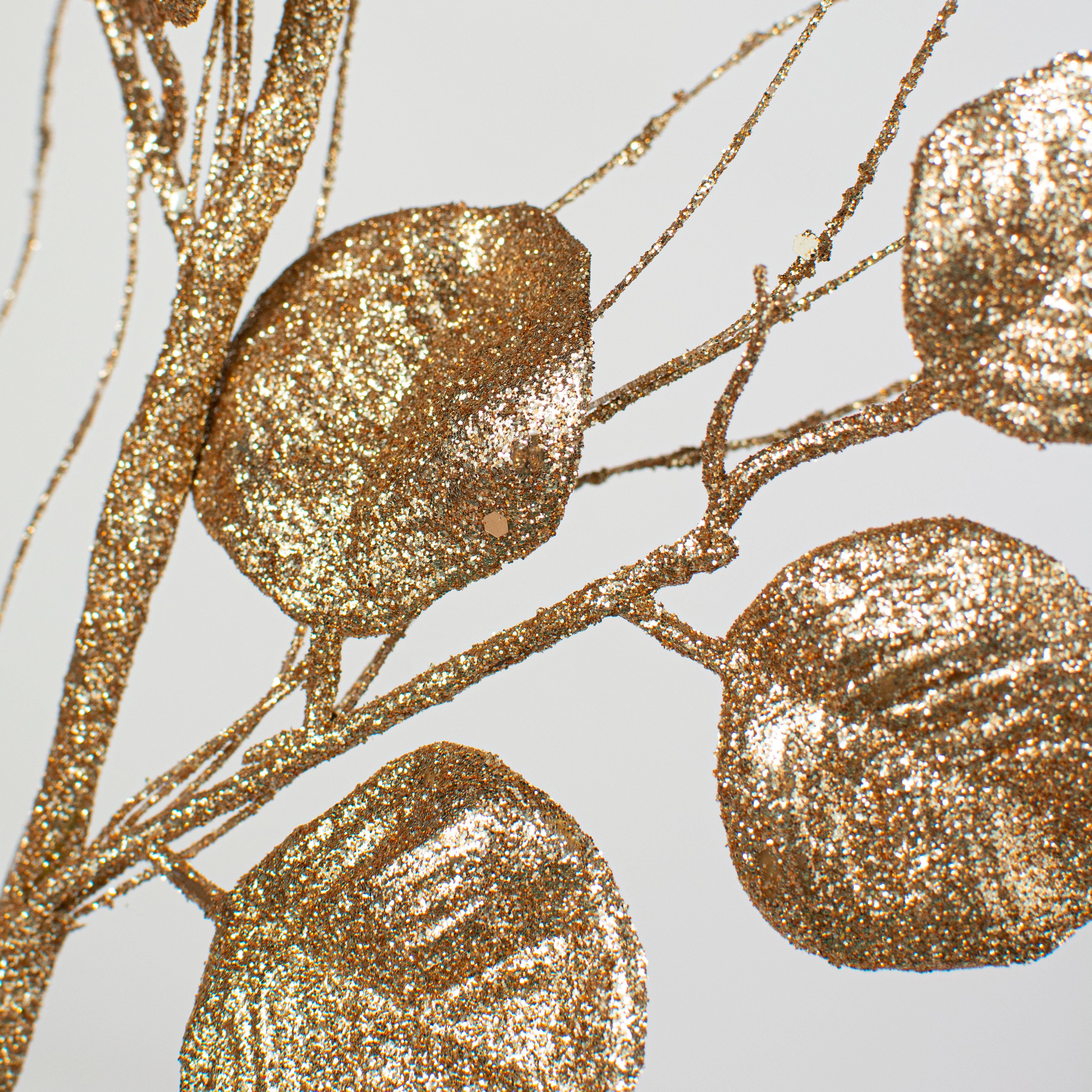 29" Glitter Eucalyptus Spray: Champagne Lifestyle Photo