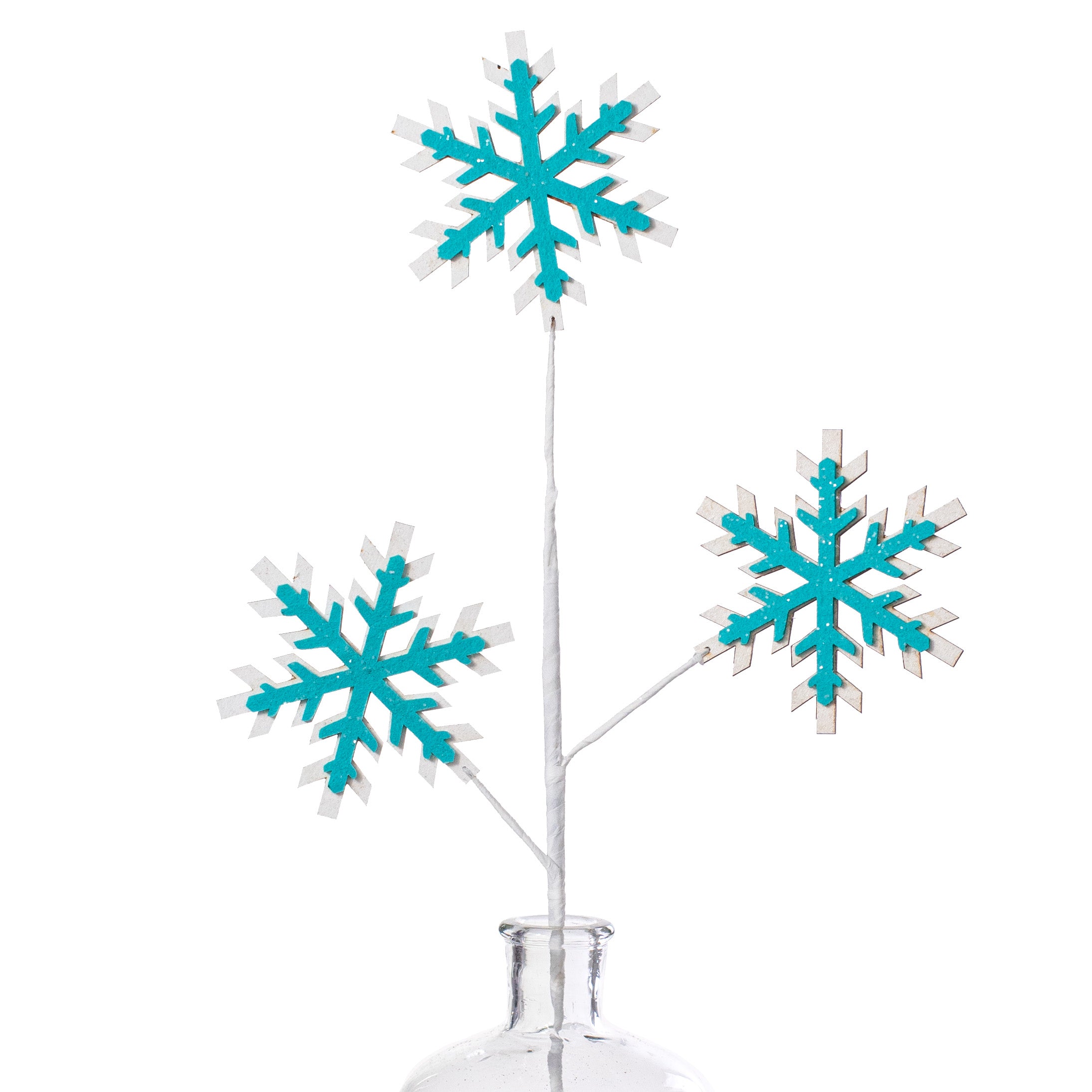 26" Glitter Felt Snowflake Spray: Blue Item Number: 189164