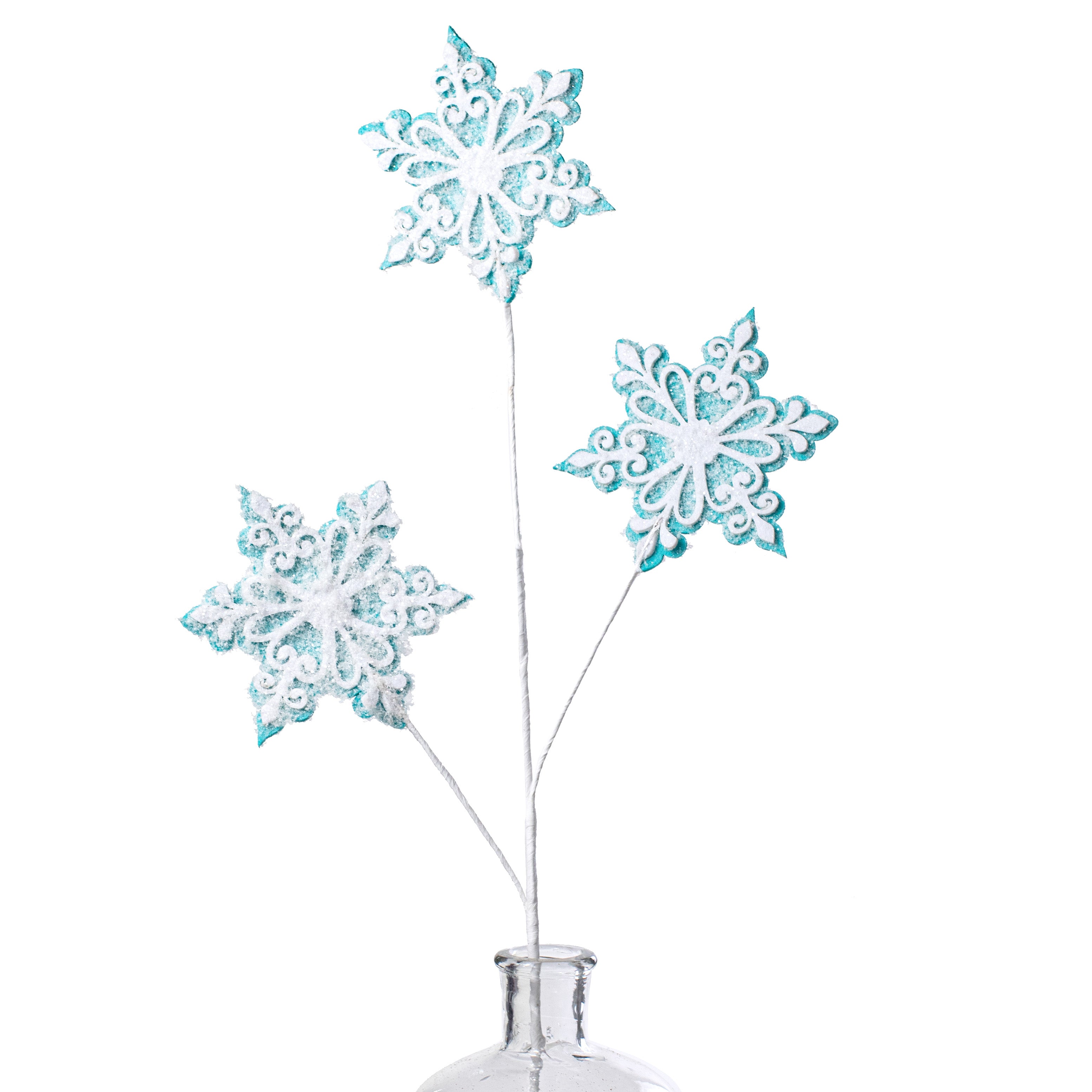 30" Glitter Felt Snowflake Spray: Blue Item Number: 189170