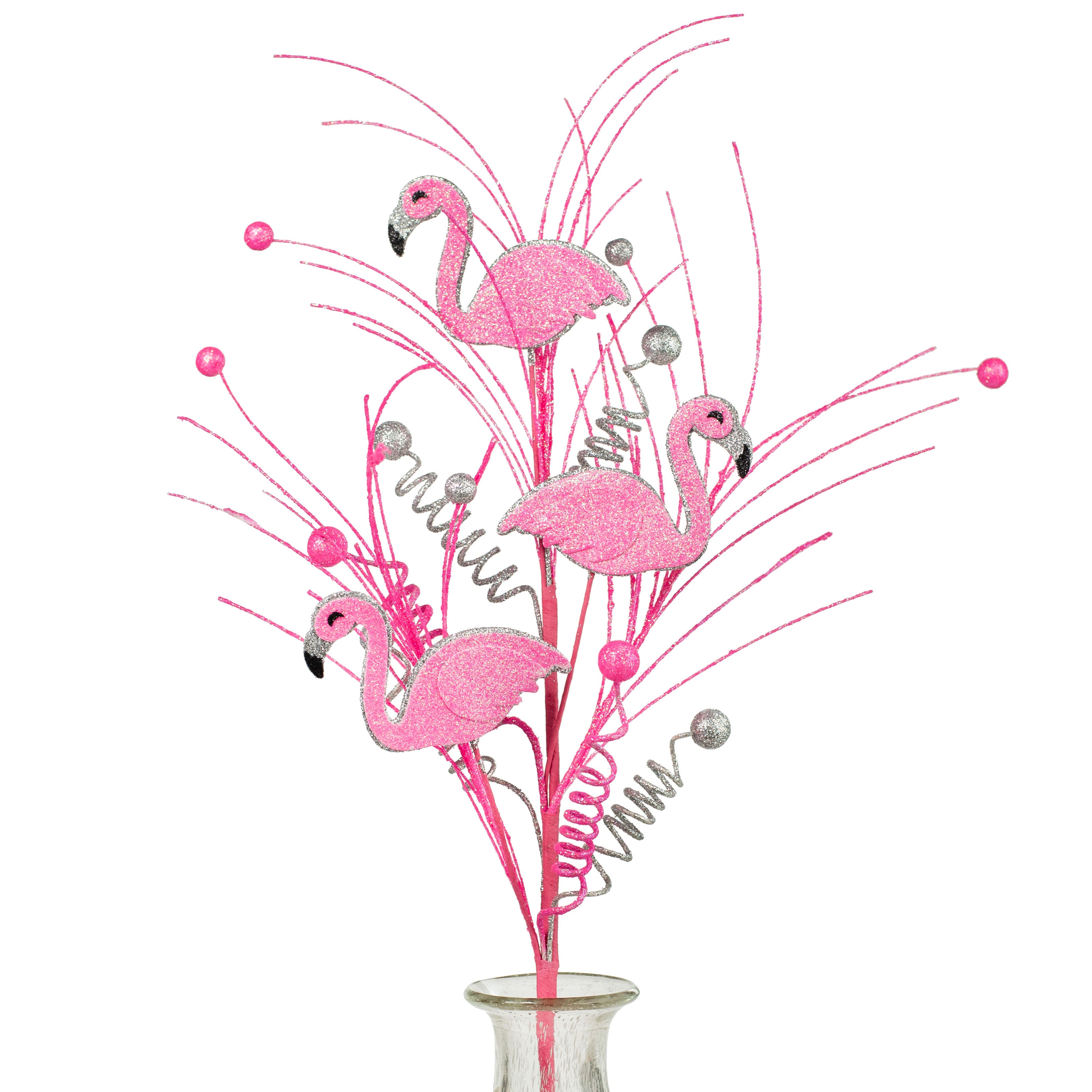 29" Glitter Flamingo Spray Item Number: MN0126
