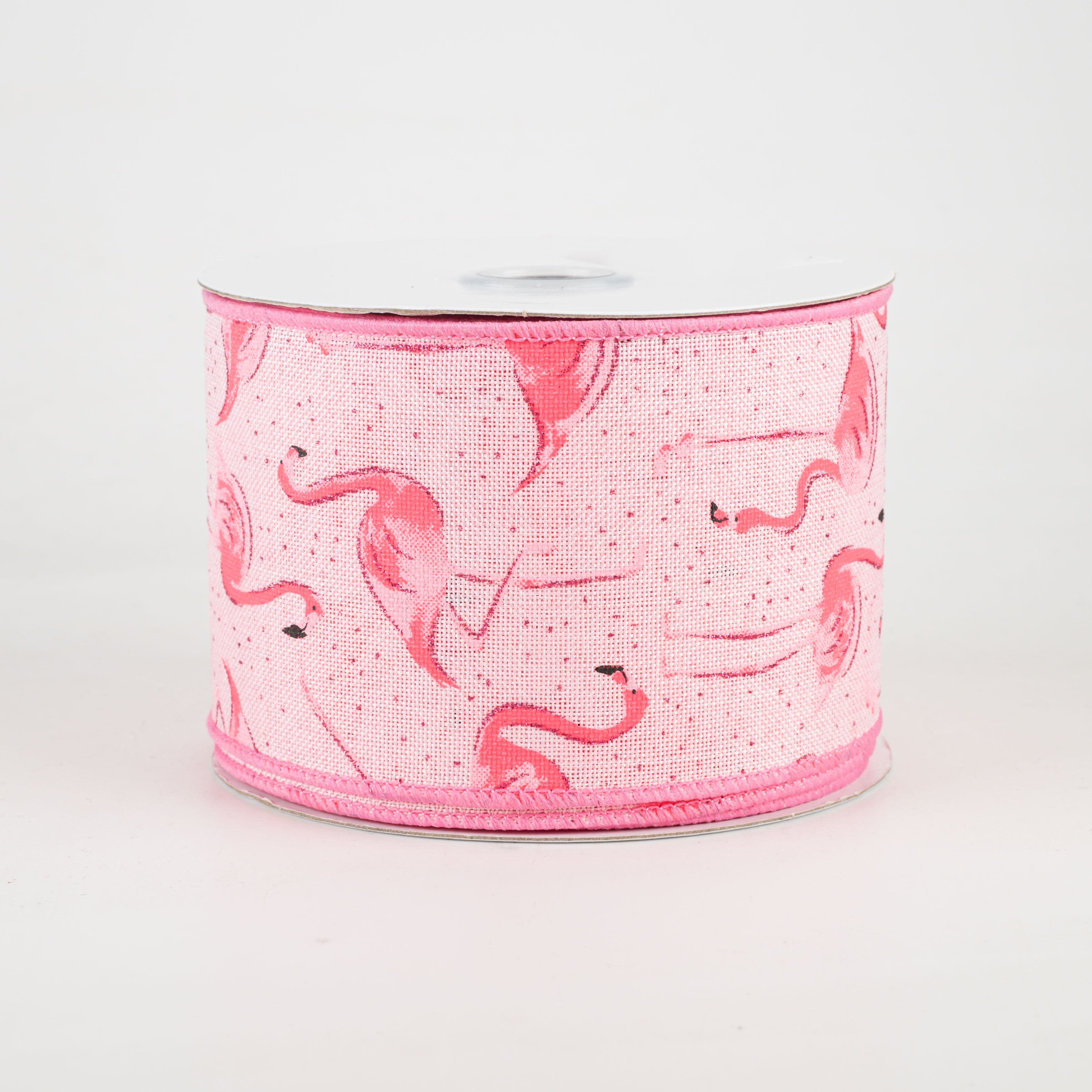 2.5" Glitter Flamingos Ribbon: Multi Pink (10 Yards)