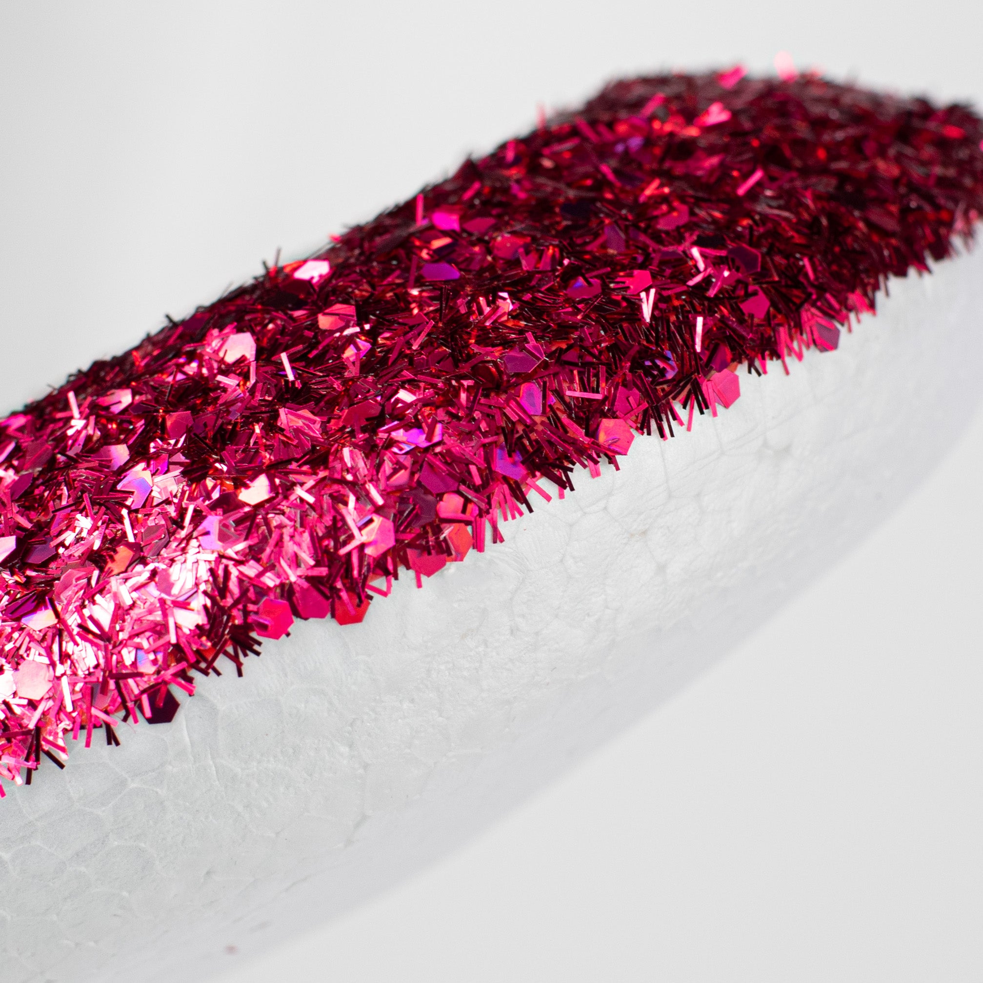 7" Glitter Flower Head: Fuchsia detail photo 3