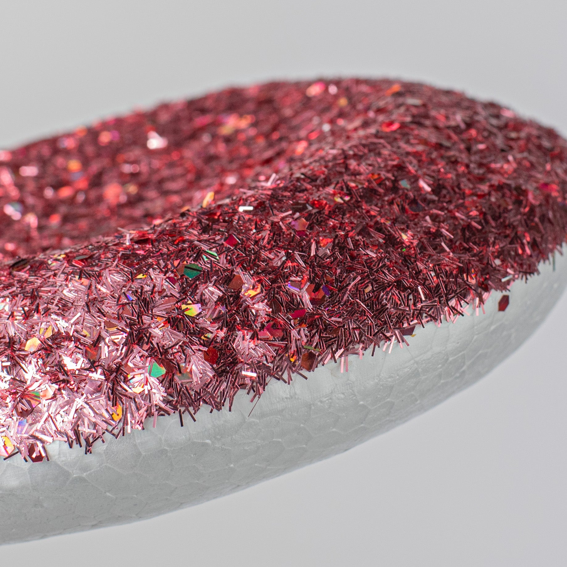 7" Glitter Flower Head: Light Pink detail photo 3
