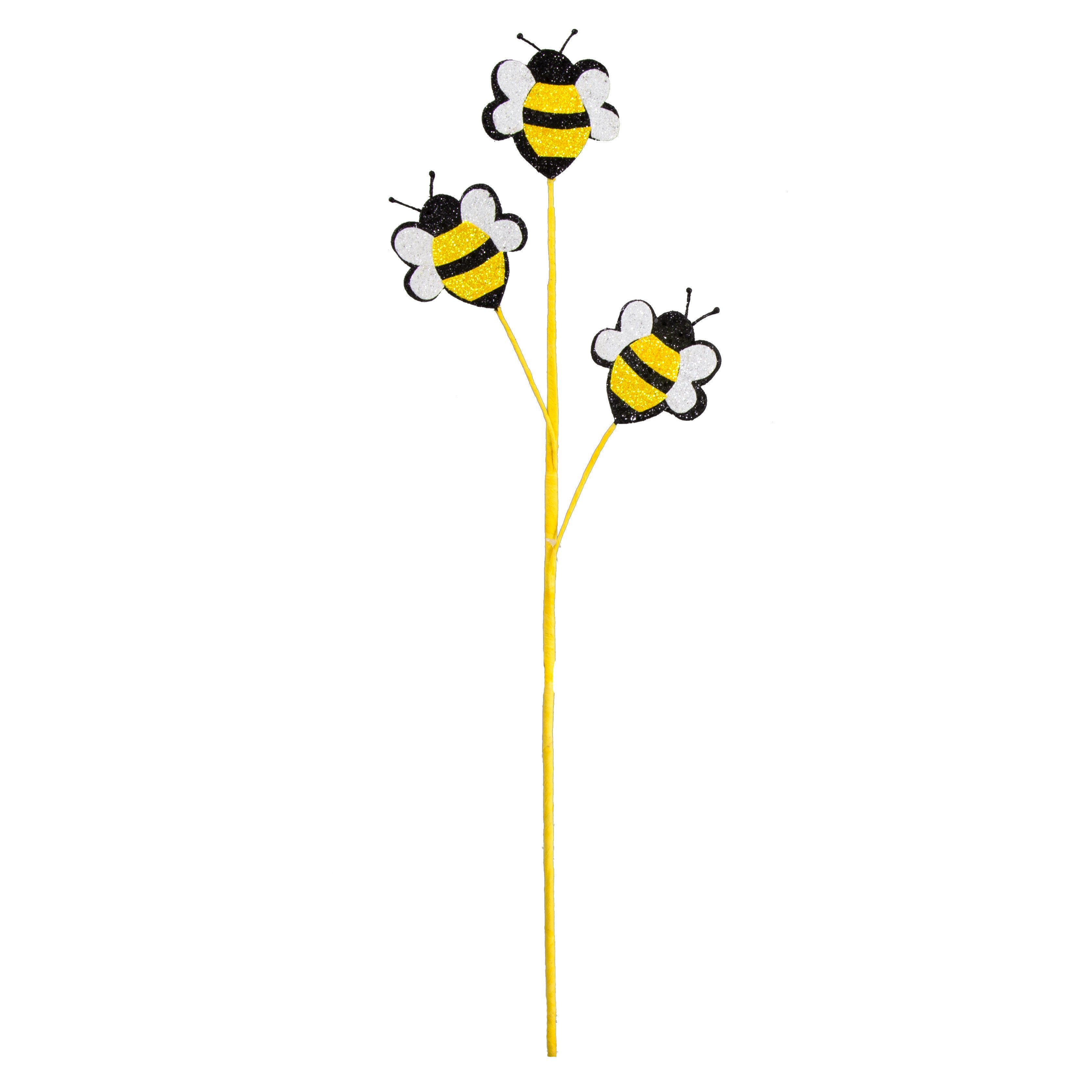 25" Glitter Foam Bumble Bee Spray: Yellow, Black & White Item Number: MN0042