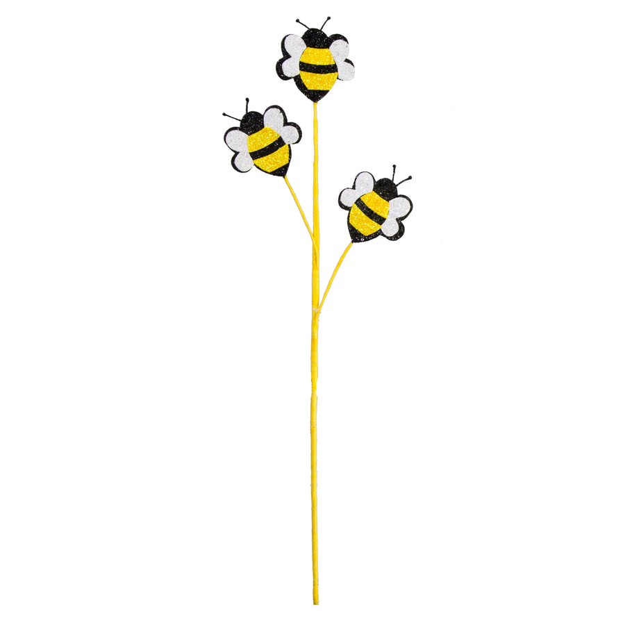 25" Glitter Foam Bumble Bee Spray: Yellow, Black & White Item Number: MN0042