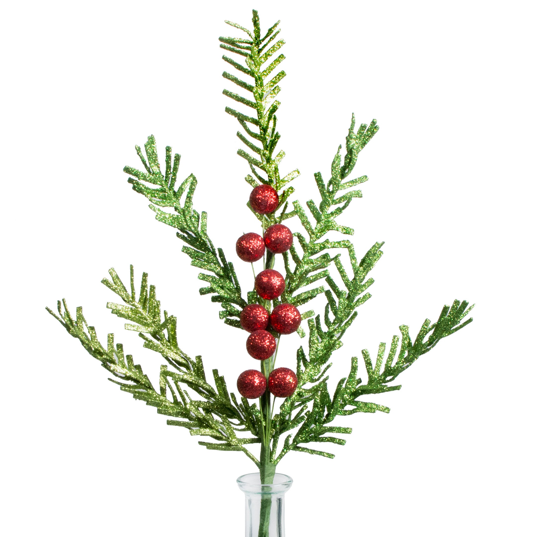20" Glitter Foam Pine Ball Spray Item Number: XS7505