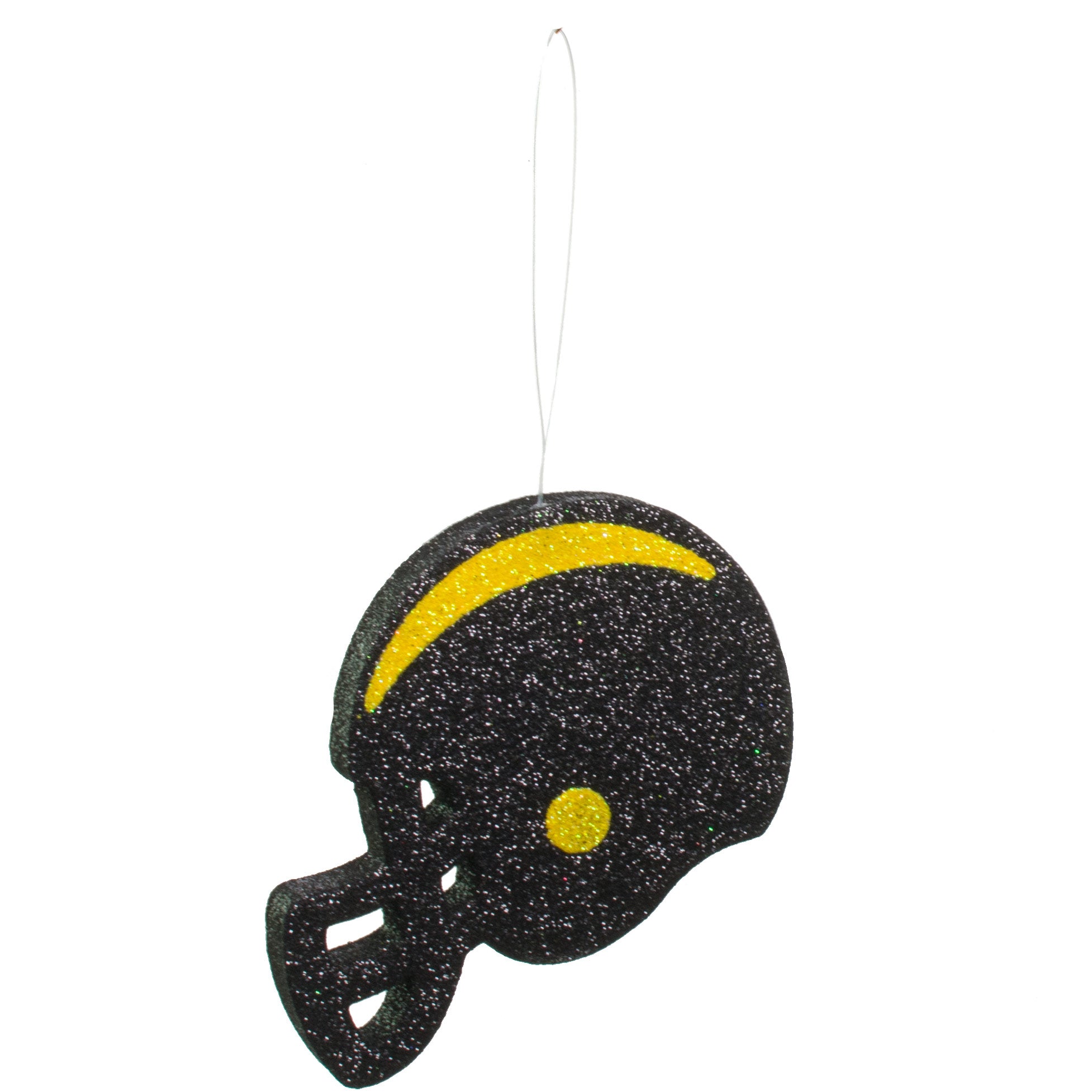 5" Glitter Football Helmet: Black & Yellow Item Number: MD0274E3