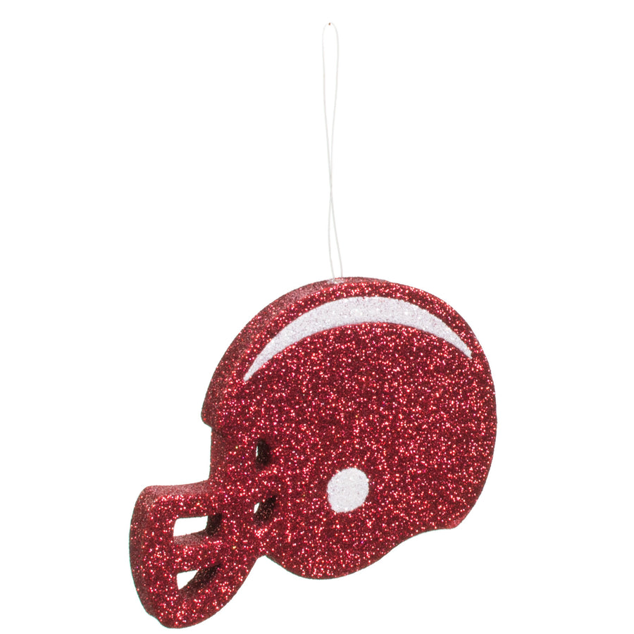 5" Glitter Football Helmet: Crimson & White Item Number: MD0274E1