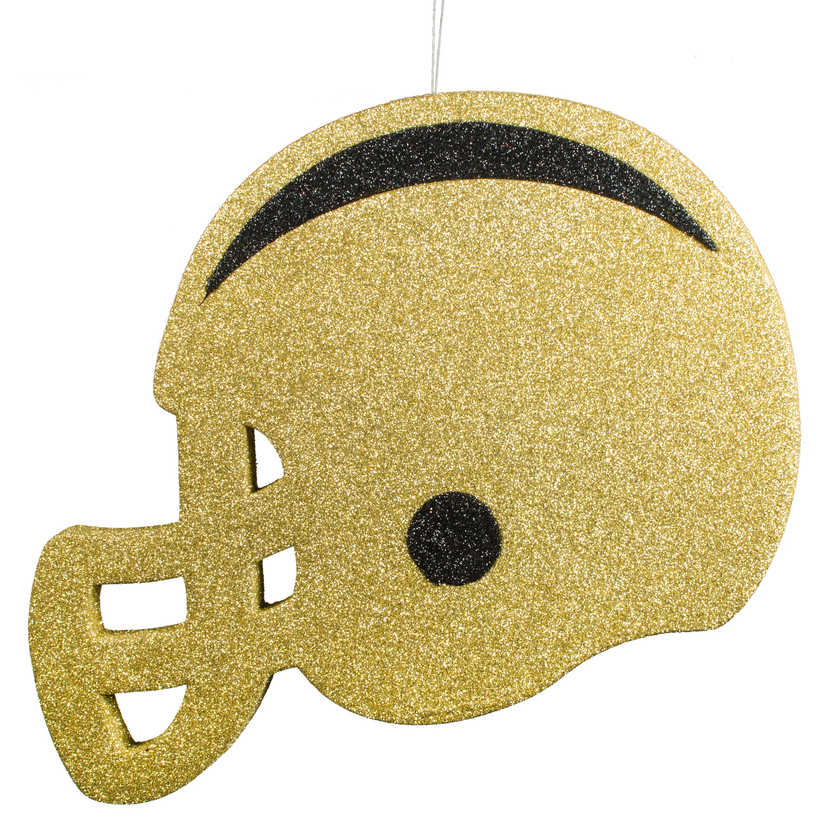 12" Glitter Football Helmet: Gold & Black Item Number: MD0275H6
