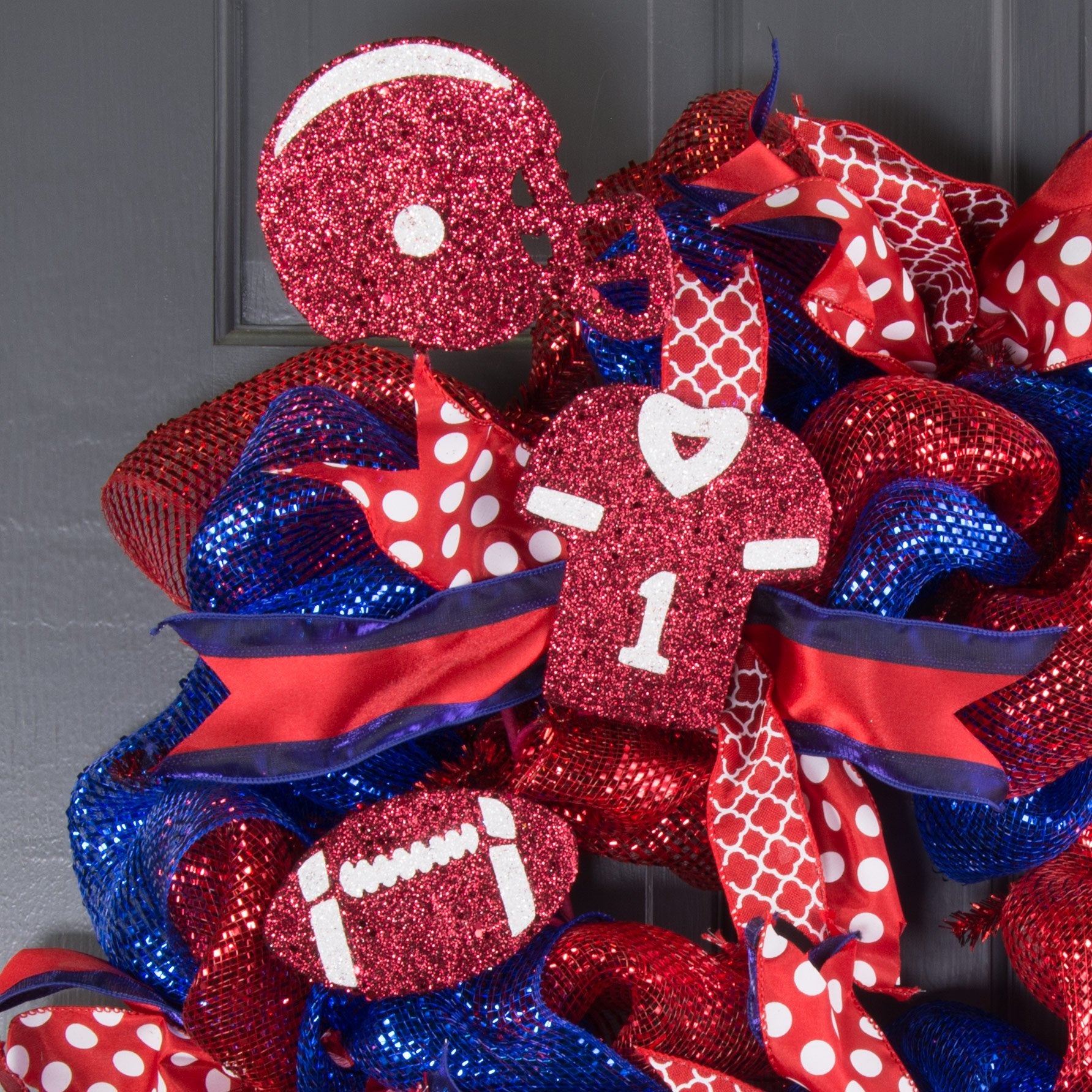 24" Glitter Football, Helmet & Jersey Pick: Crimson & White Lifestyle Photo