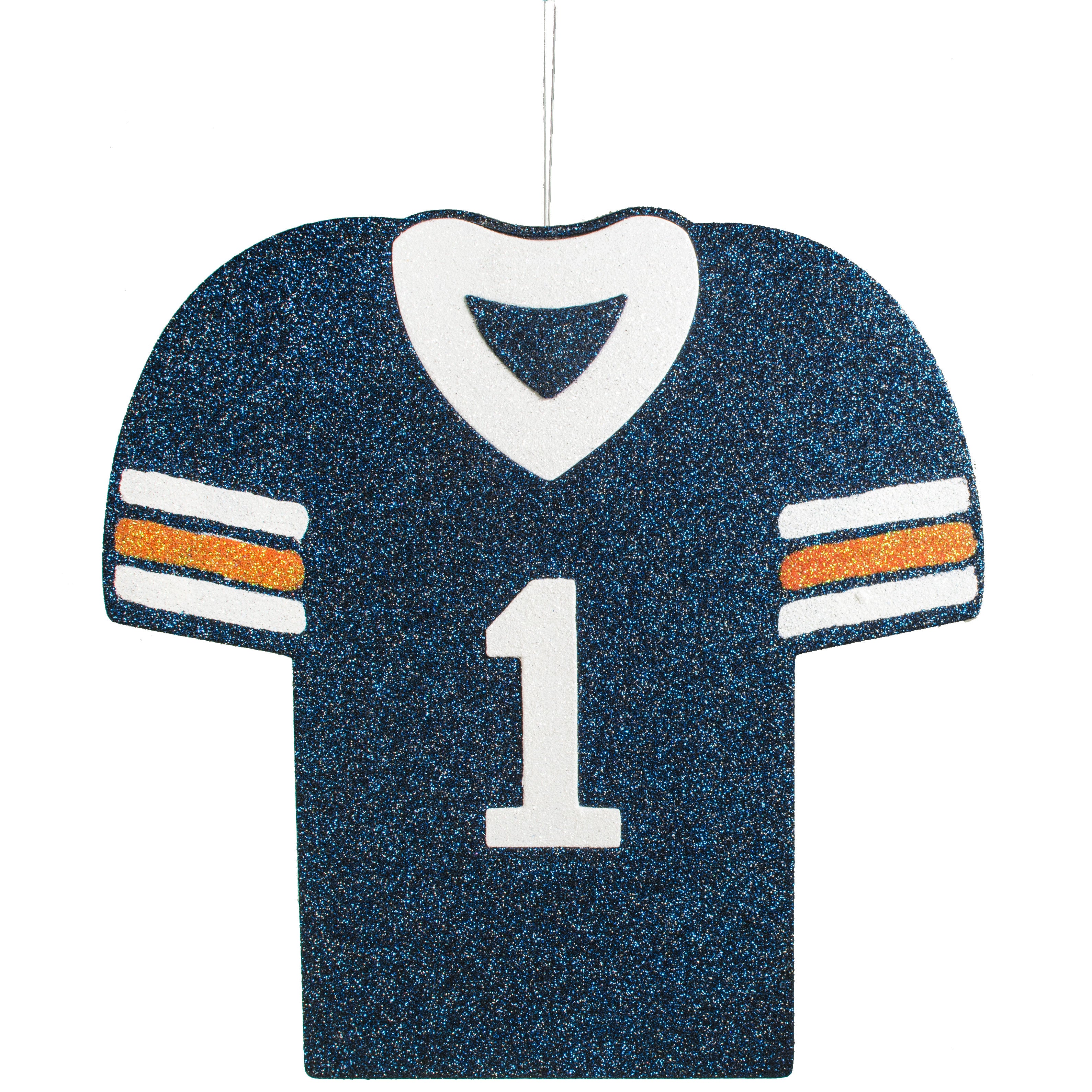 12" Glitter Football Jersey: Navy, Burnt Orange, White Item Number: MD0287E5