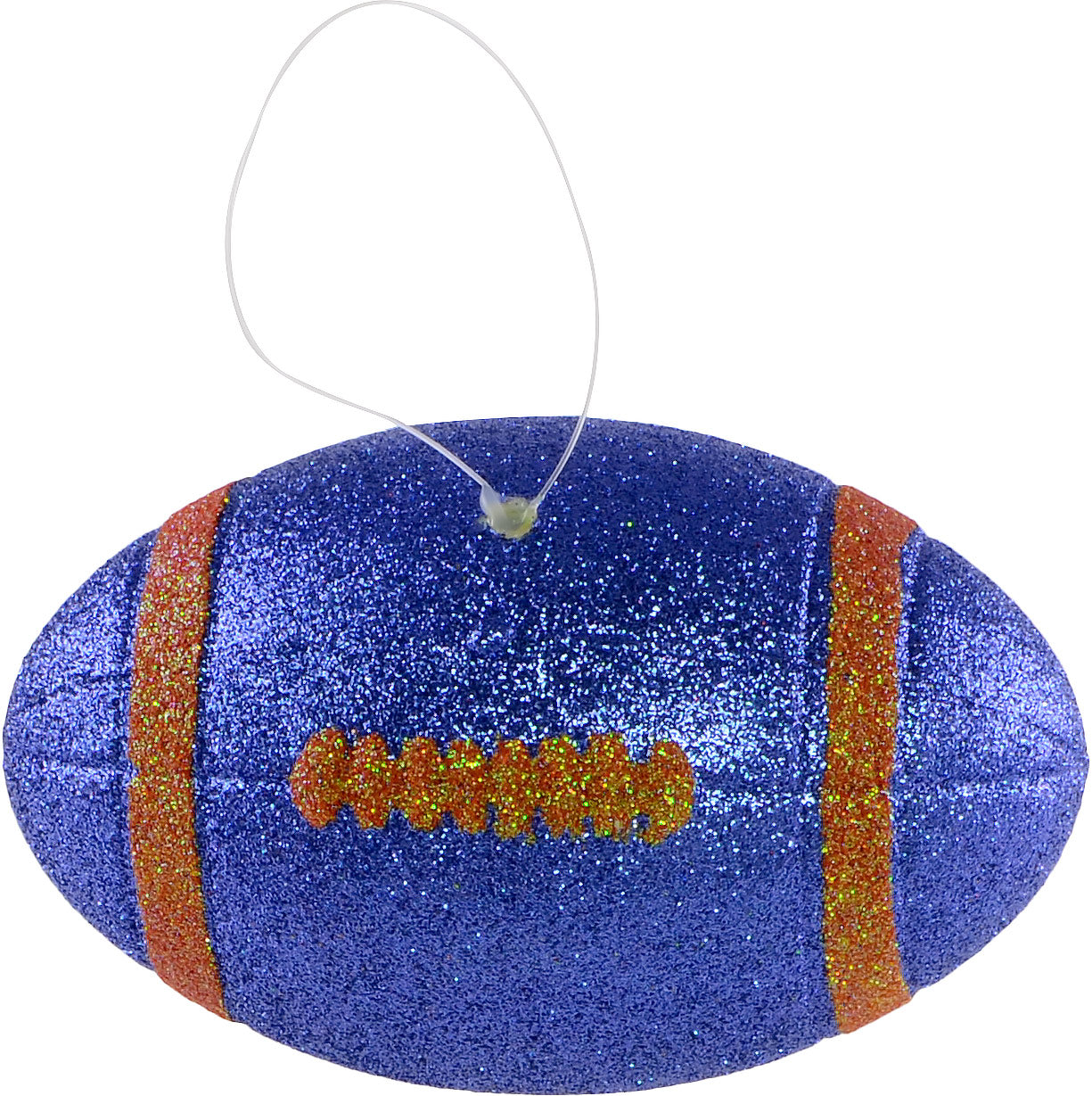 Glitter Football Ornament Assortment: Orange & Blue (Set of 3) Lifestyle Photo