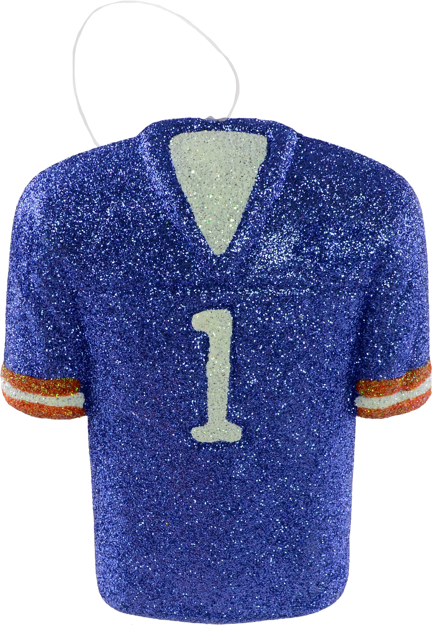 Glitter Football Ornament Assortment: Orange & Blue (Set of 3) detail photo 4