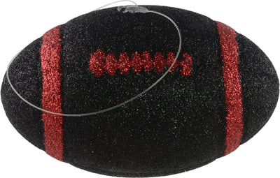 Glitter Football Ornament Assortment: Red & Black (Set of 3) Lifestyle Photo