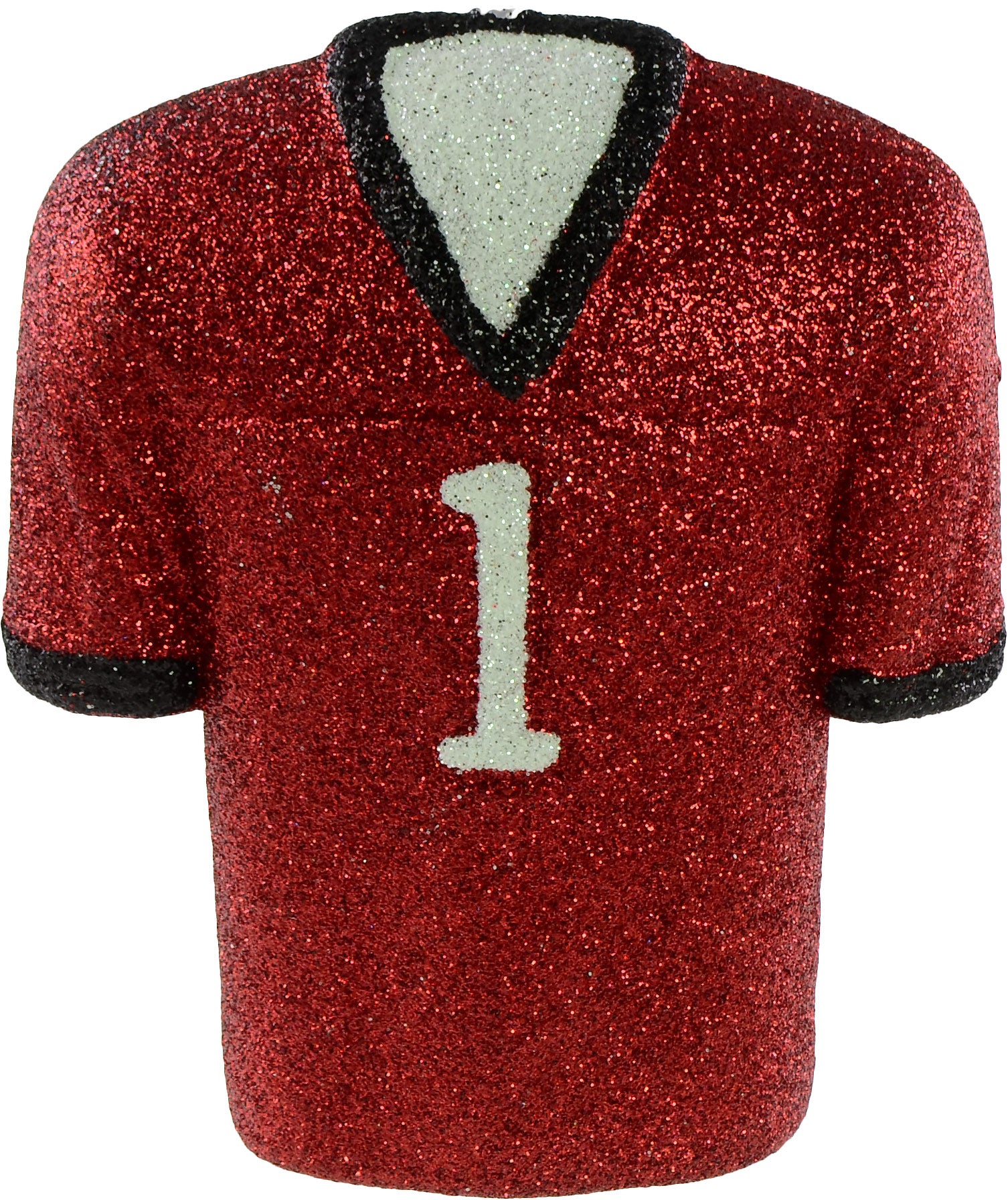 Glitter Football Ornament Assortment: Red & Black (Set of 3) detail photo 4