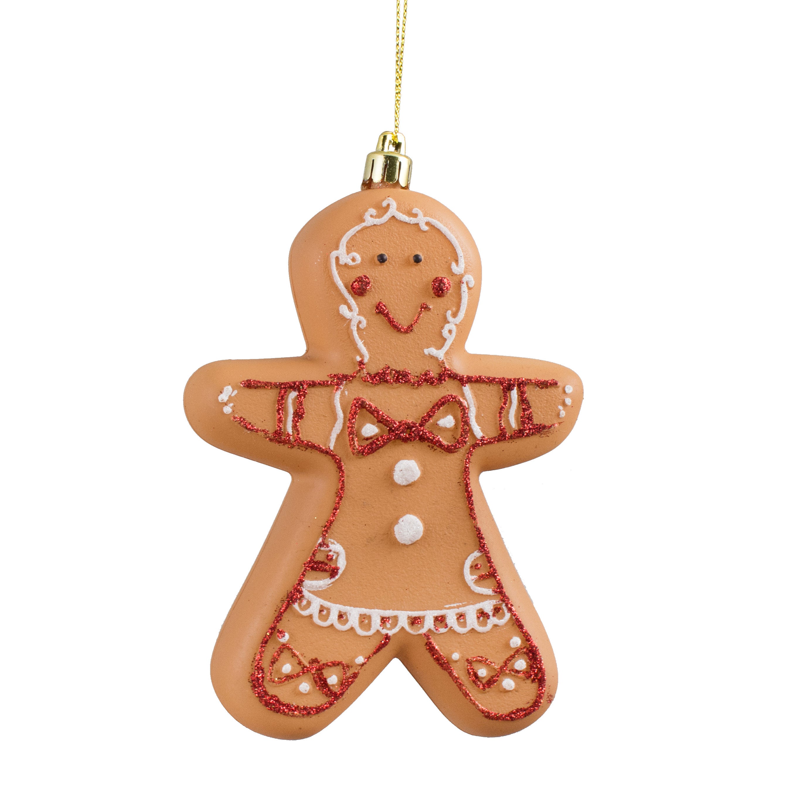 6" Glitter Gingerbread Ornament Item Number: XY8034MA