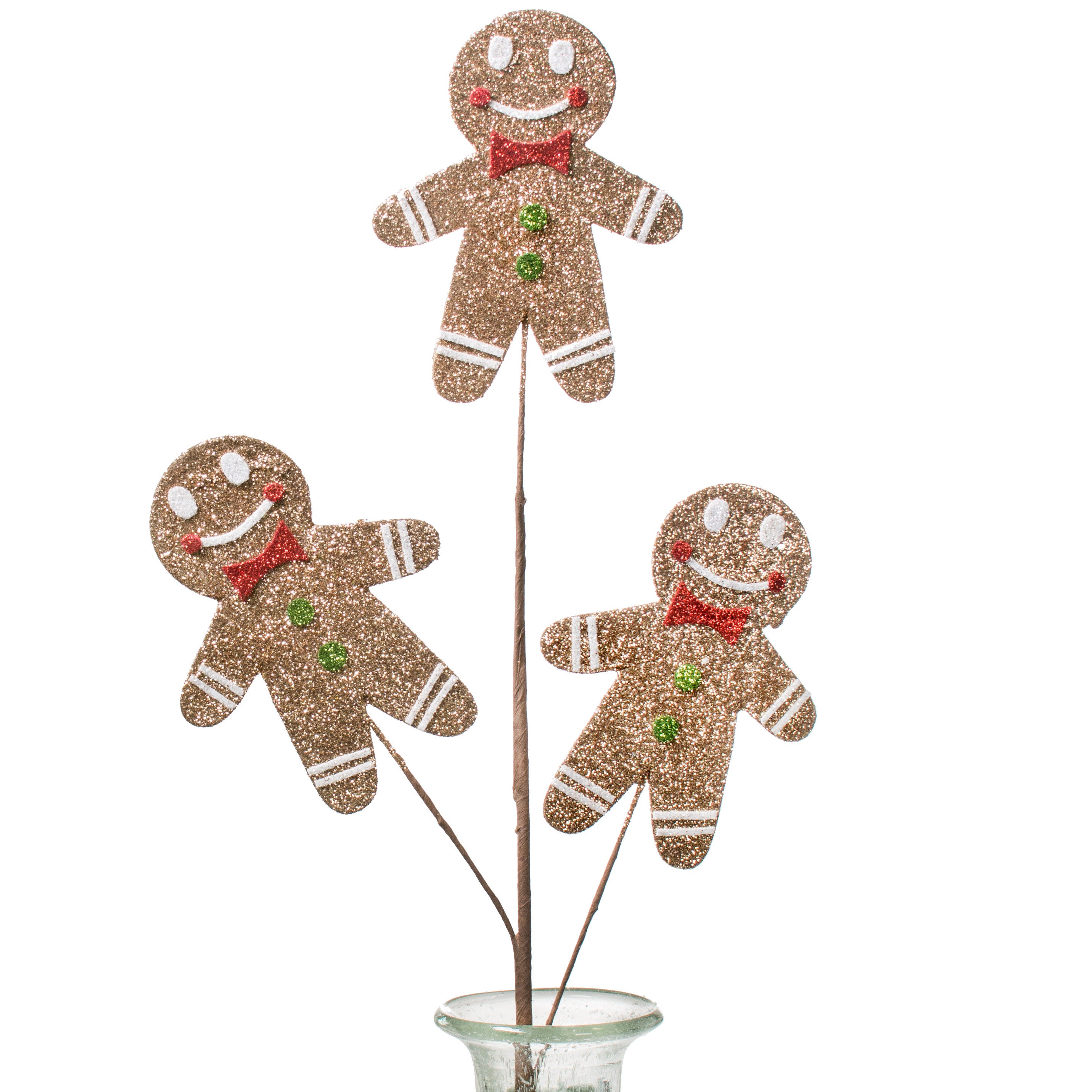 25" Glitter Gingerbread Spray Item Number: XP369883